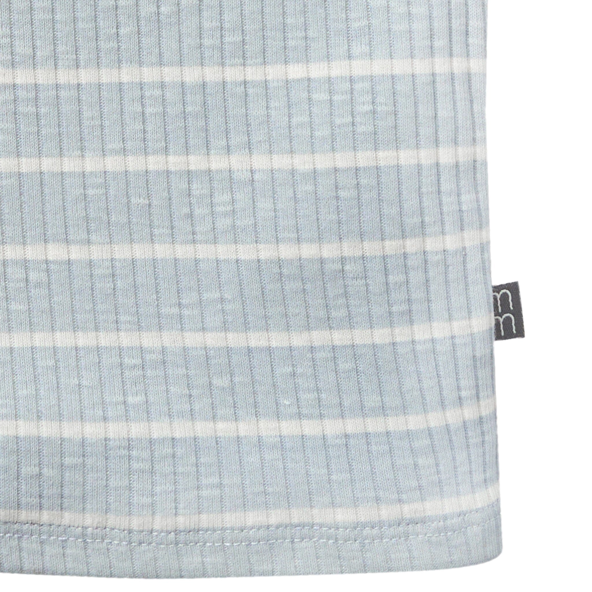 Infant & Toddler Girls Light Blue Stripe Ruffle Sleeveless Top - Image 4