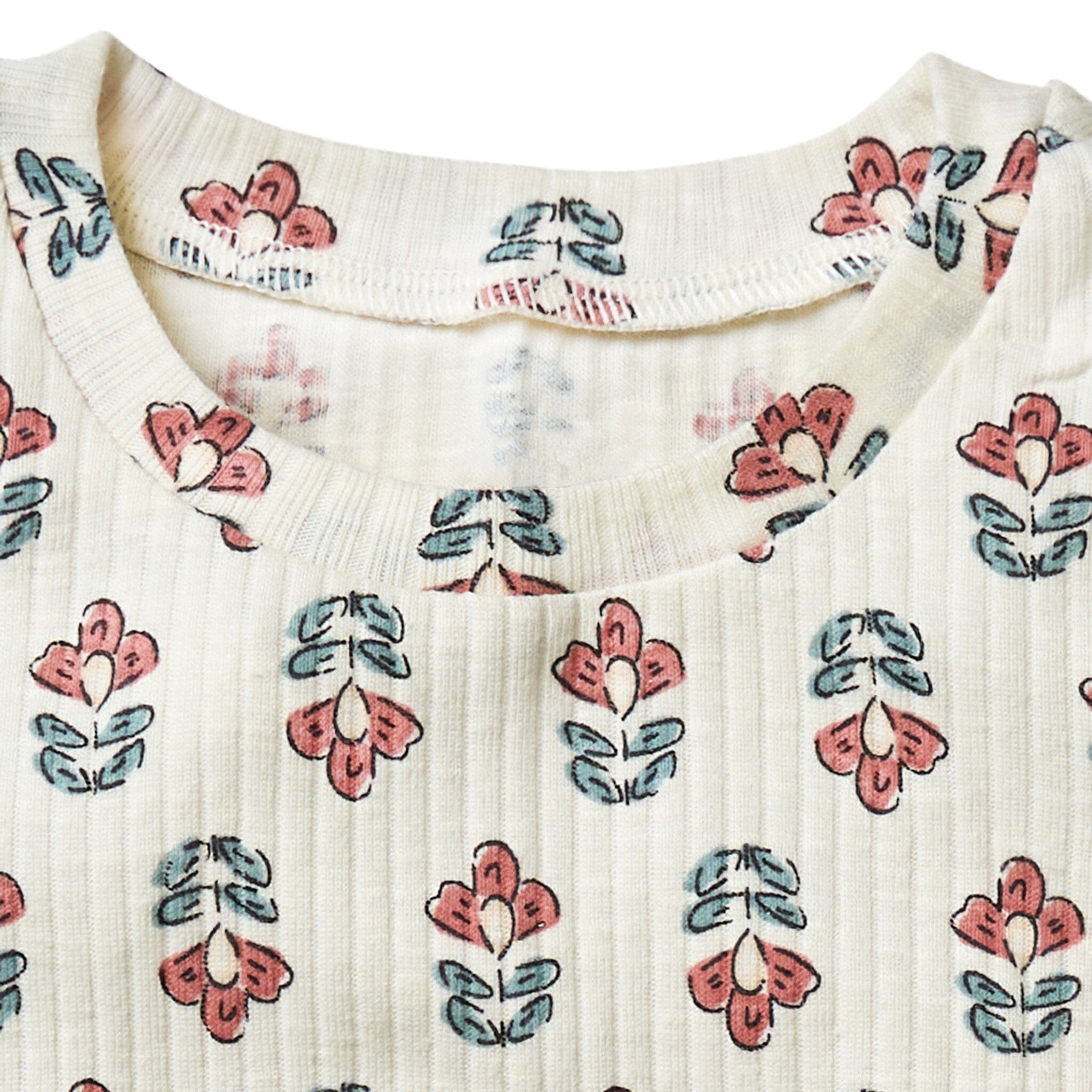 Infant & Toddler Girls Ivory Flower Ruffle Sleeveless Top - Image 6