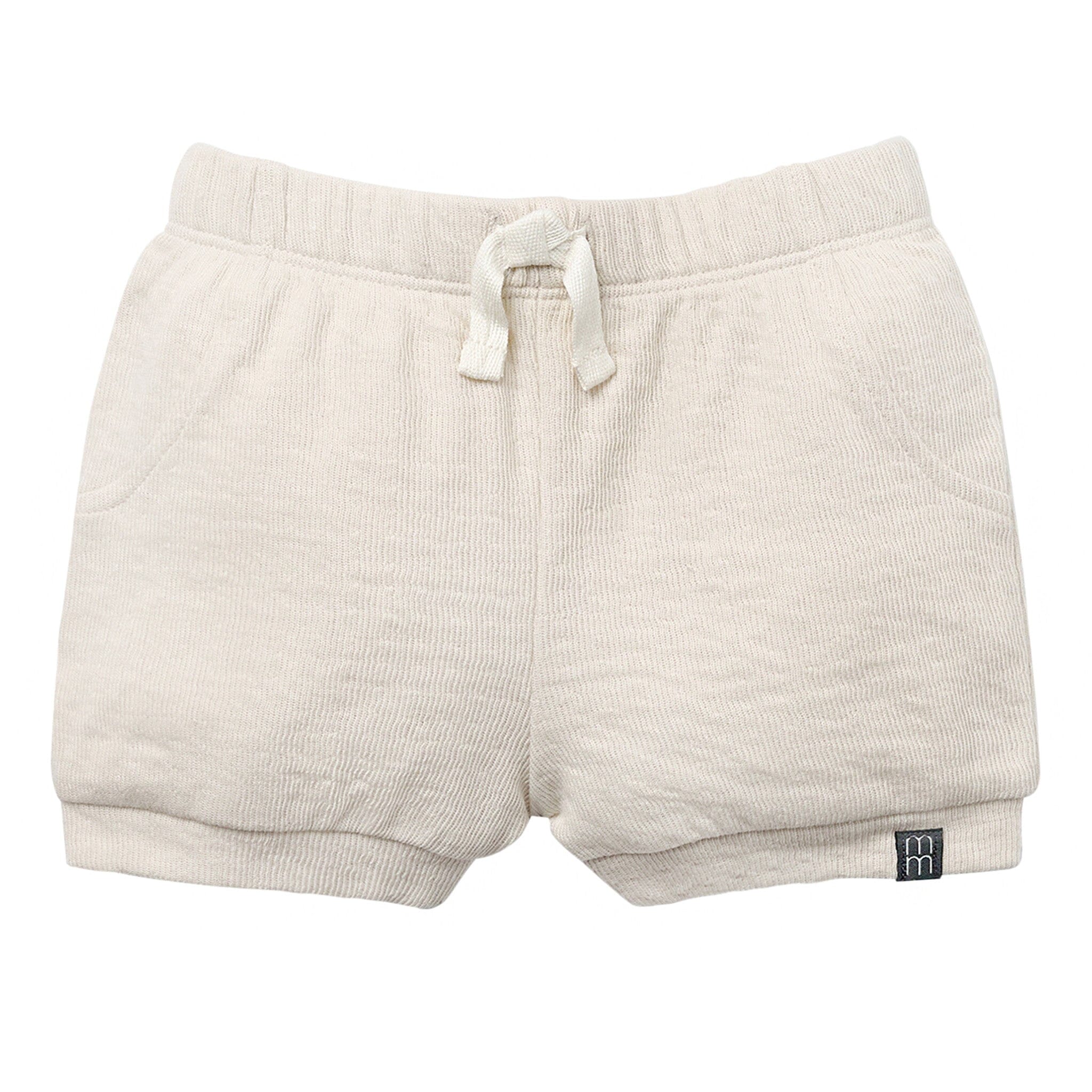 Baby Neutral Beige Cuffed Shorts
