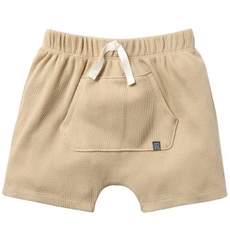 Infant & Toddler Boys Light Brown Harem Kangaroo Pocket Shorts