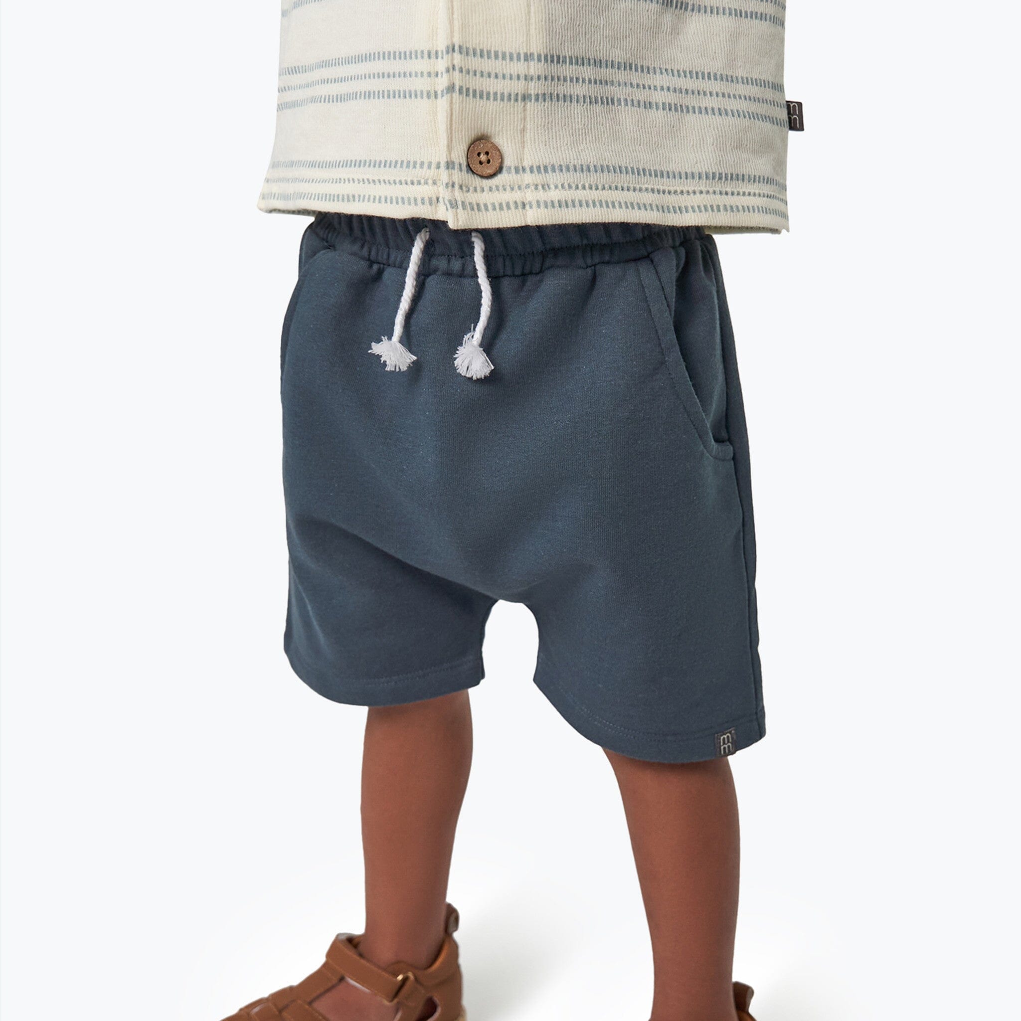 Infant & Toddler Boys Dark Blue Harem Shorts - Image 3
