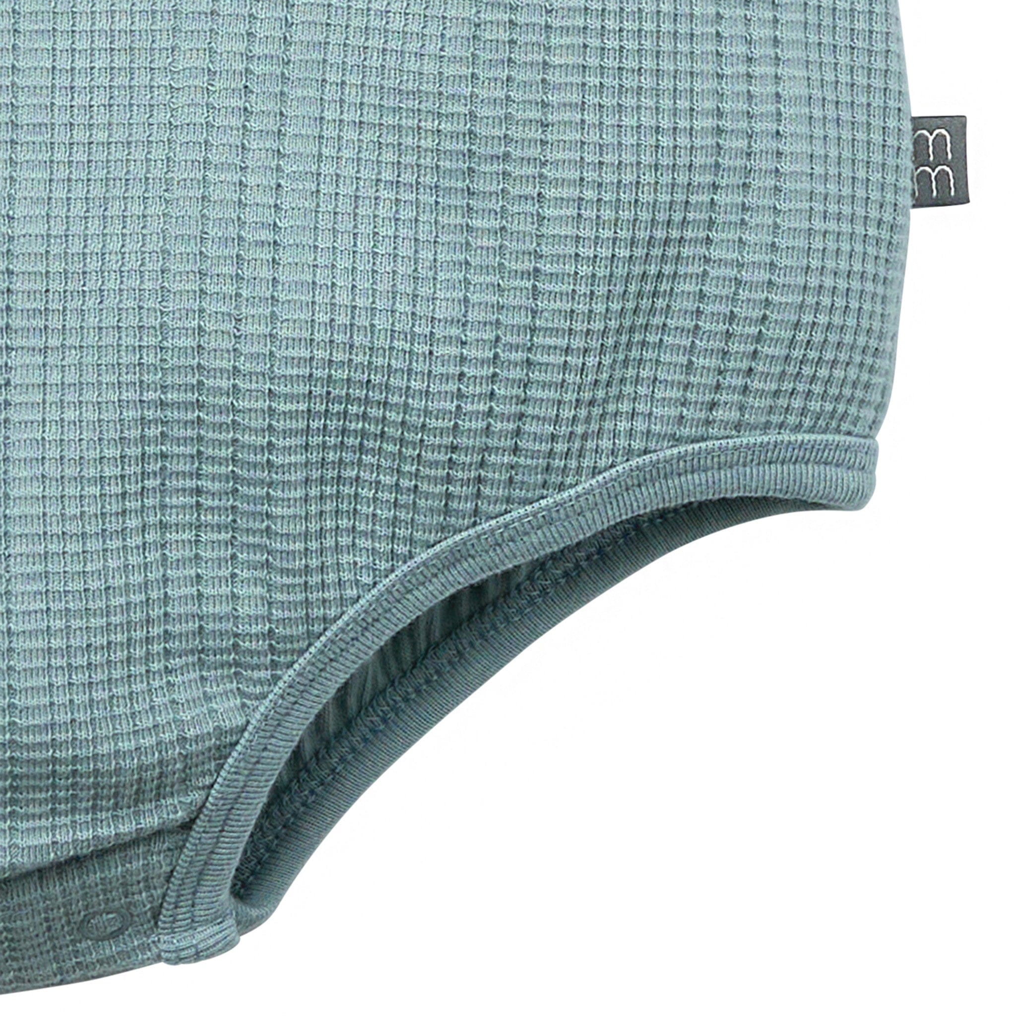 Baby Neutral Teal Dumpling Romper - Image 3