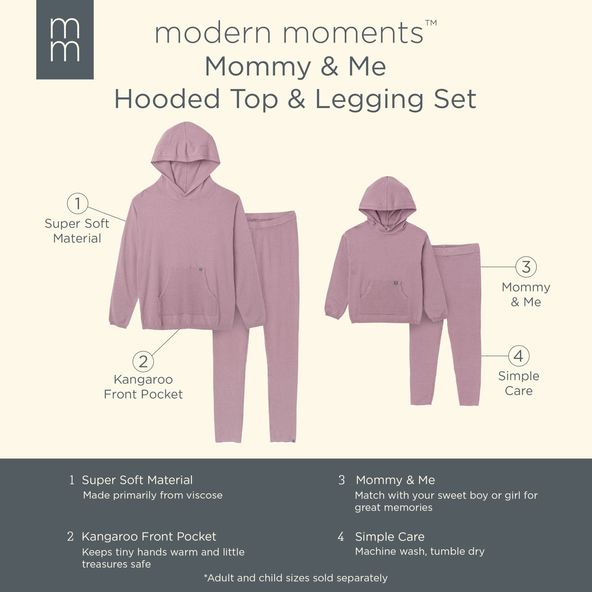 2-Piece Infant & Toddler Girls Med Lilac Top and Legging Set - Image 10