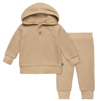 2-Piece Baby Neutral Lt Tan Hoodie and Pant Set