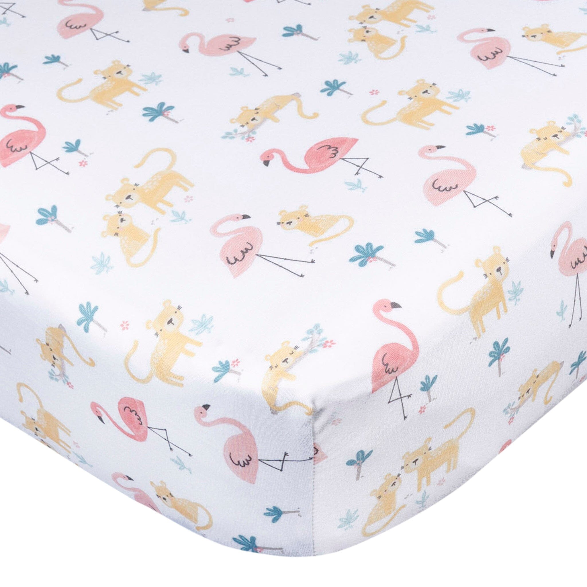 2-Pack Baby Girls Animal Geo Crib Sheet - Image 2