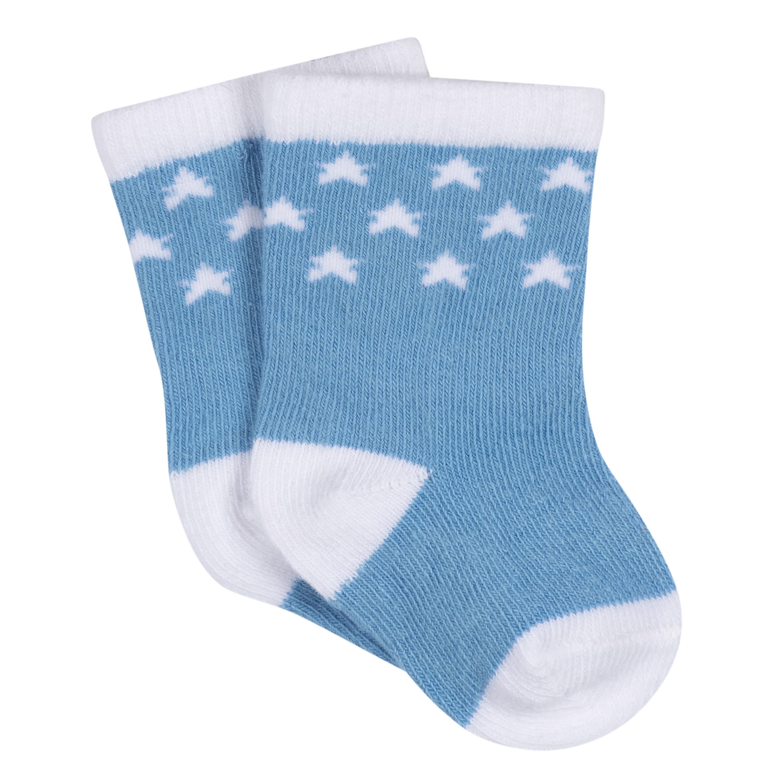 9-Pack Baby Boys Stars Jersey Crew Socks - Image 4