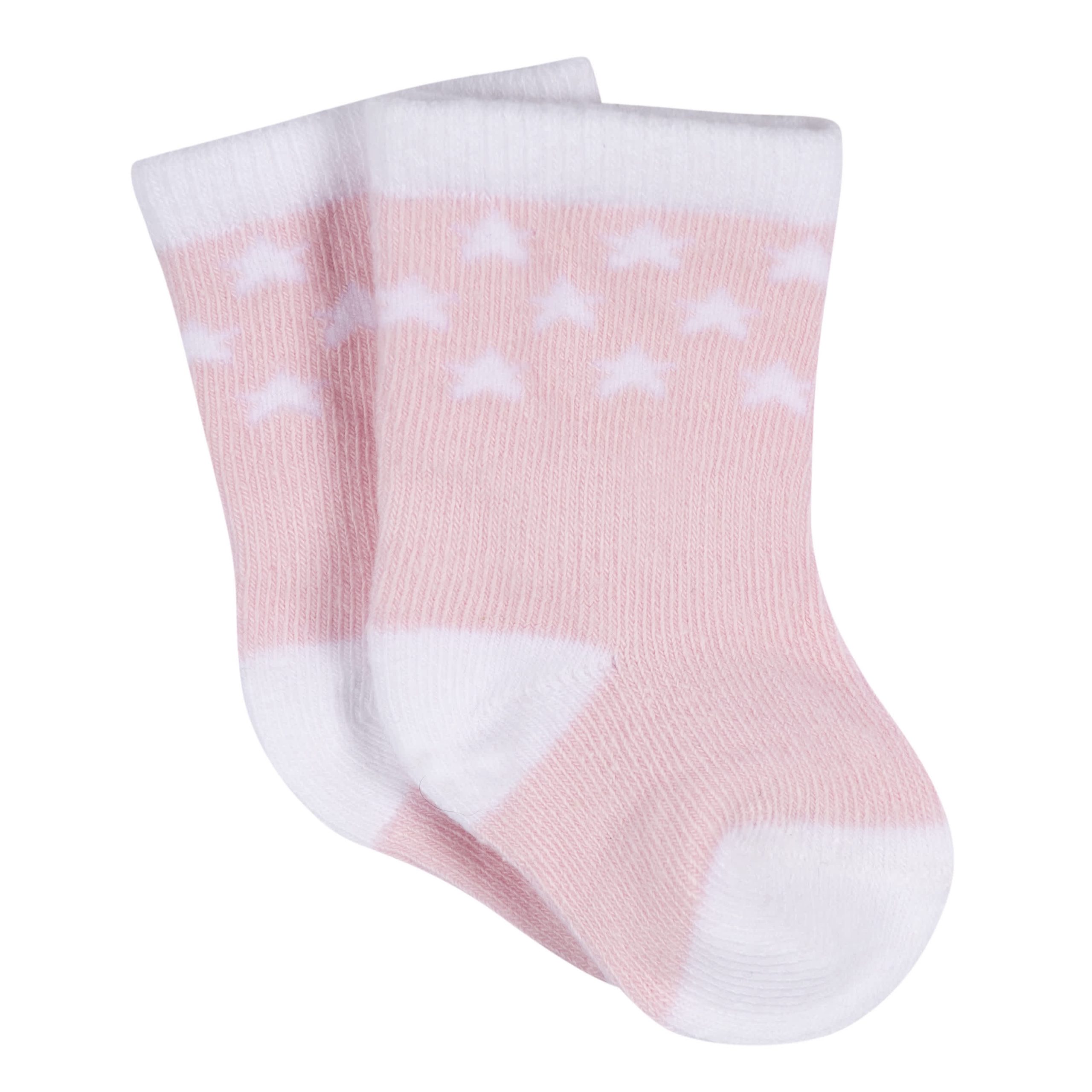 9-Pack Baby Girls Stars Jersey Crew Socks - Image 4
