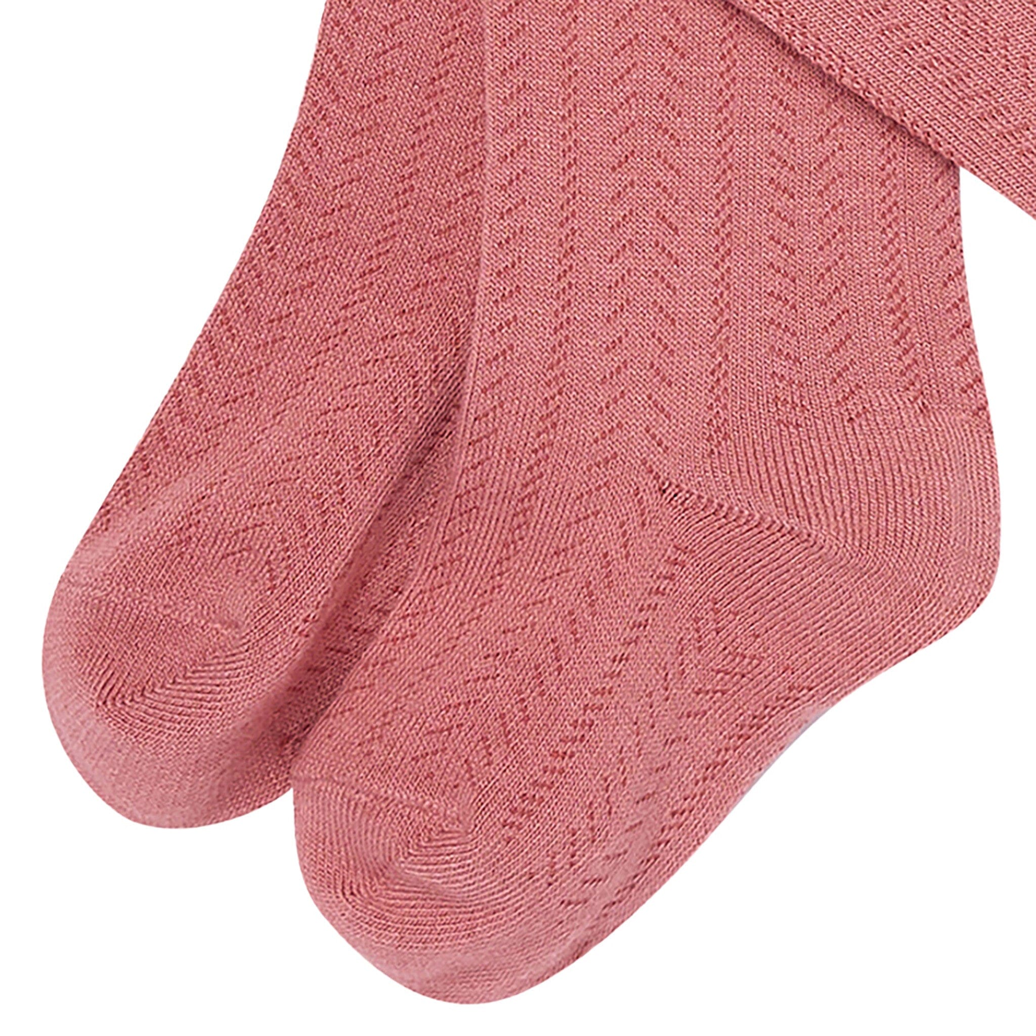2-Pack Toddler Girls Pink Pointelle Ribbed Tights - Image 3
