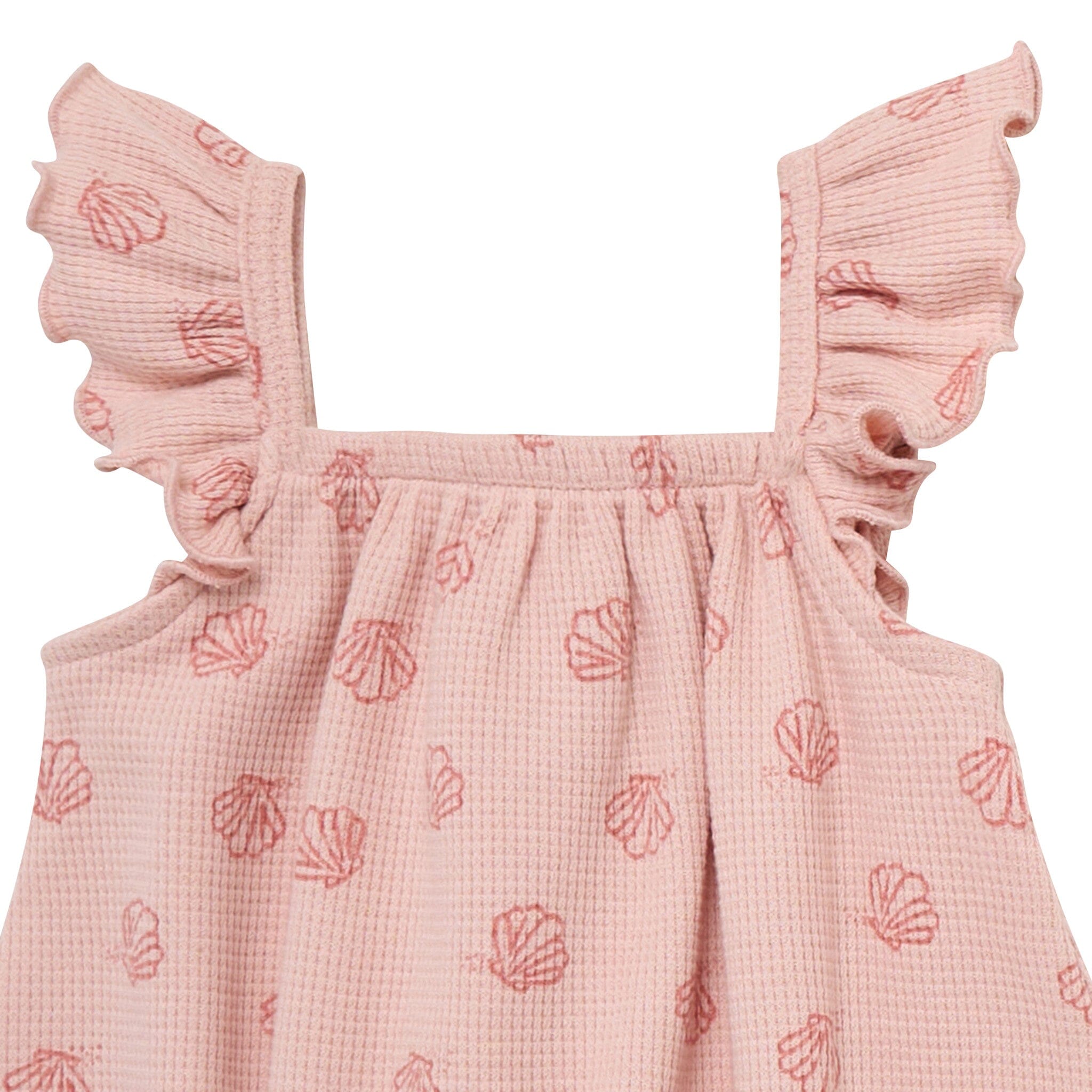 Baby Girls Rose Seashell Bubble Romper - Image 3