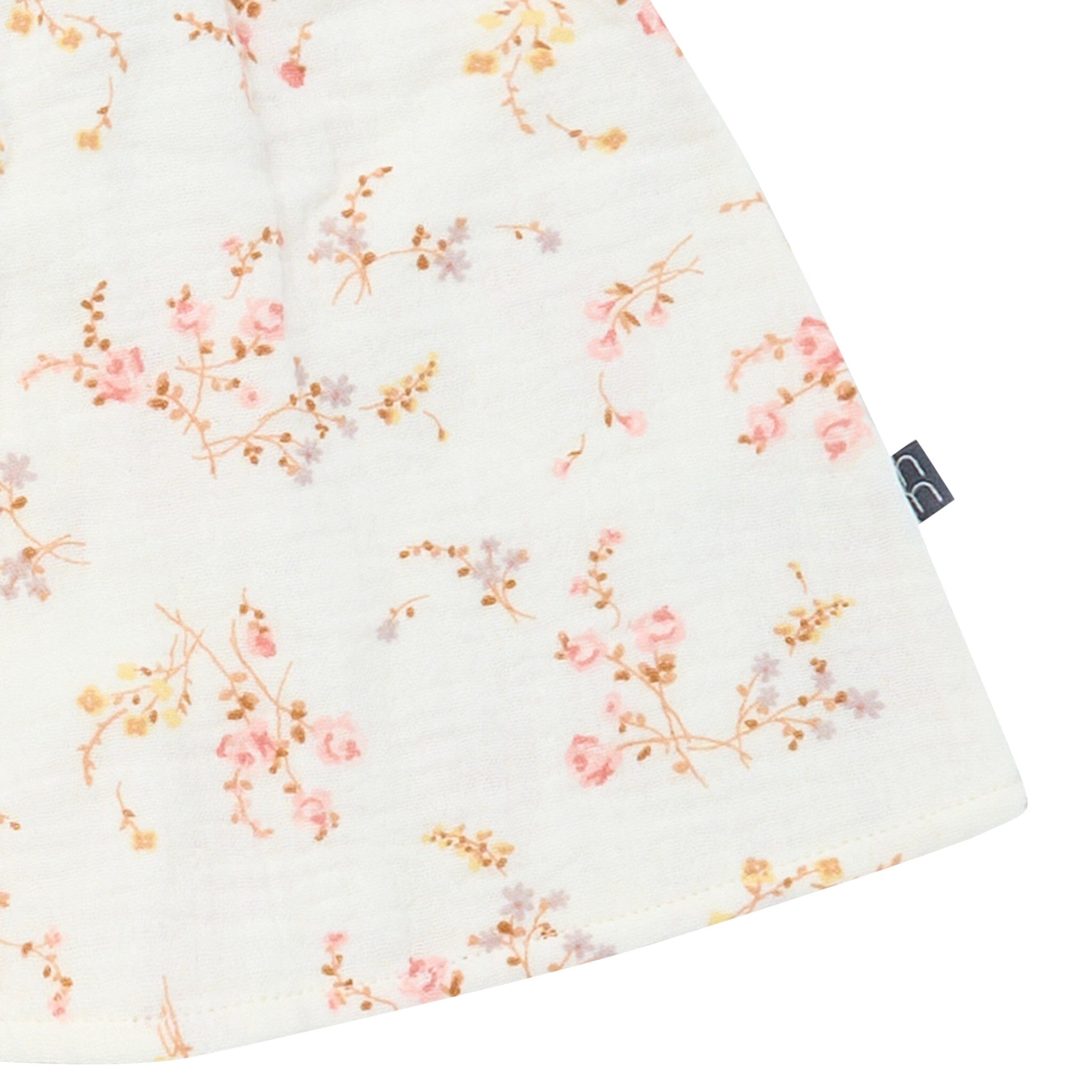 2-Piece Baby Girls Ivory Bunches Floral Puffed Sleeve Dress and Diaper Cover Set - Image 5