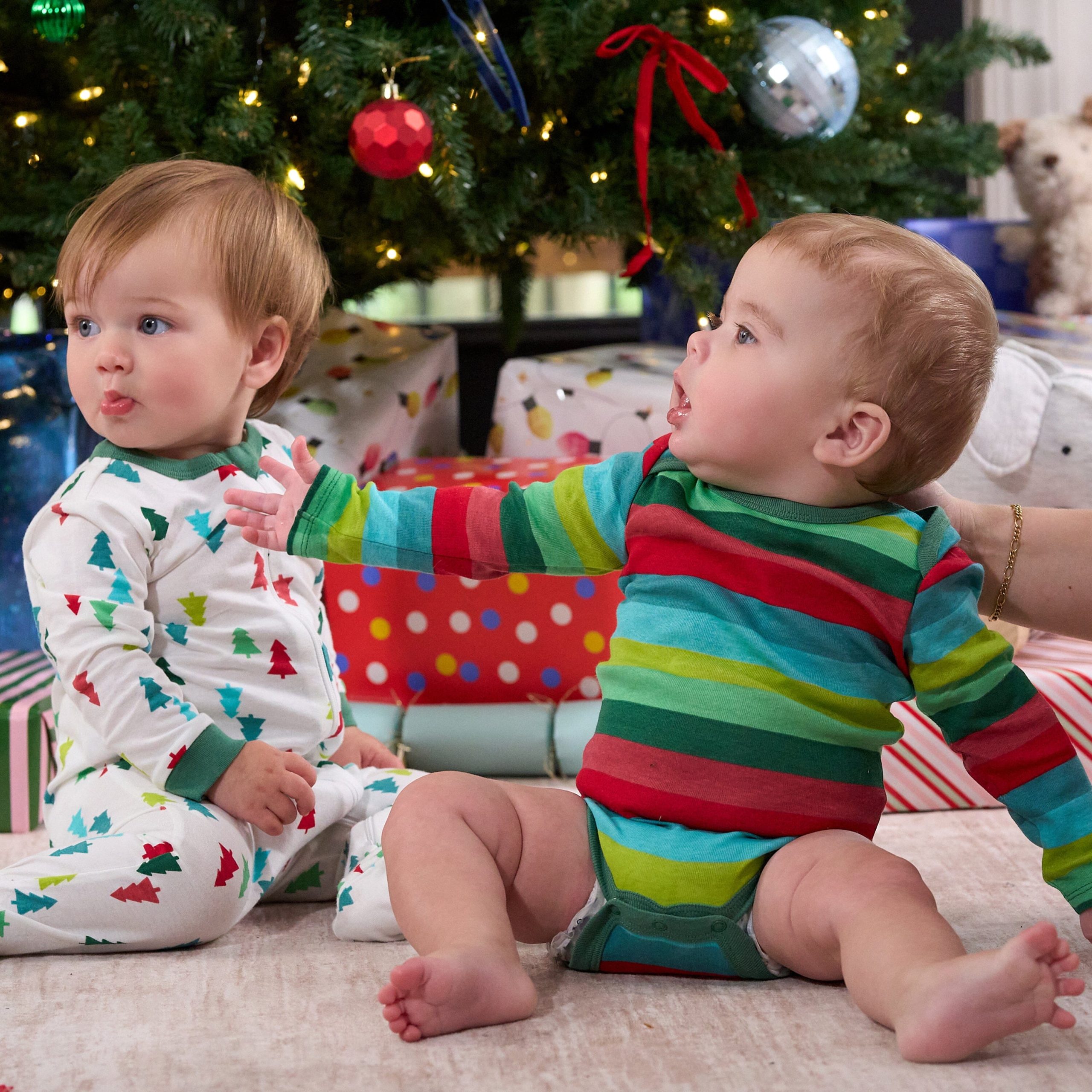 3-Pack Baby Neutral Joyful Stripe Long Sleeve Onesies® Bodysuits - Image 4