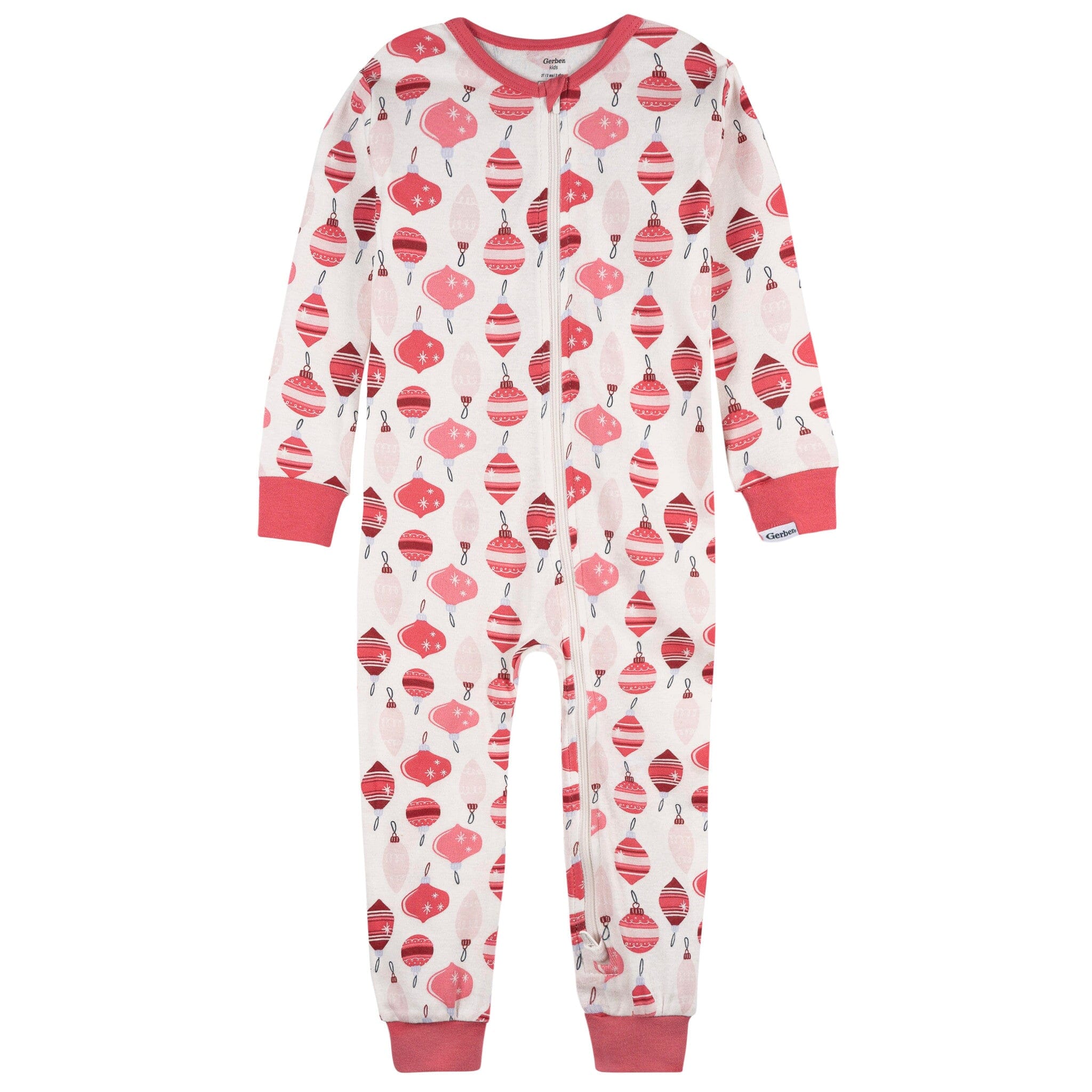 2-Pack Infant & Toddler Girls Ornaments Snug Fit Footless Pajamas - Image 3