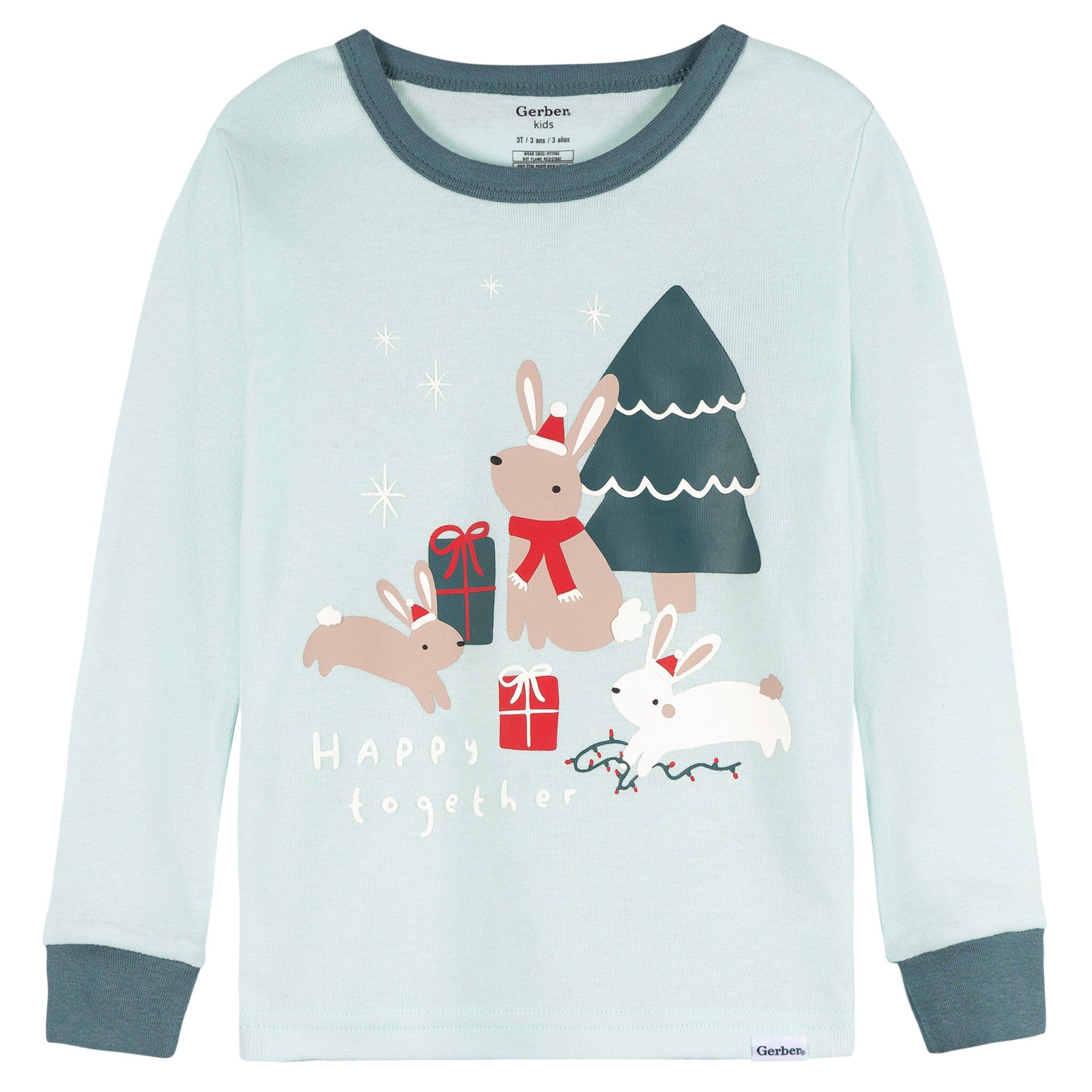 2-Piece Infant & Toddler Girls Mistletoe Snug Fit Pajama Set - Image 4