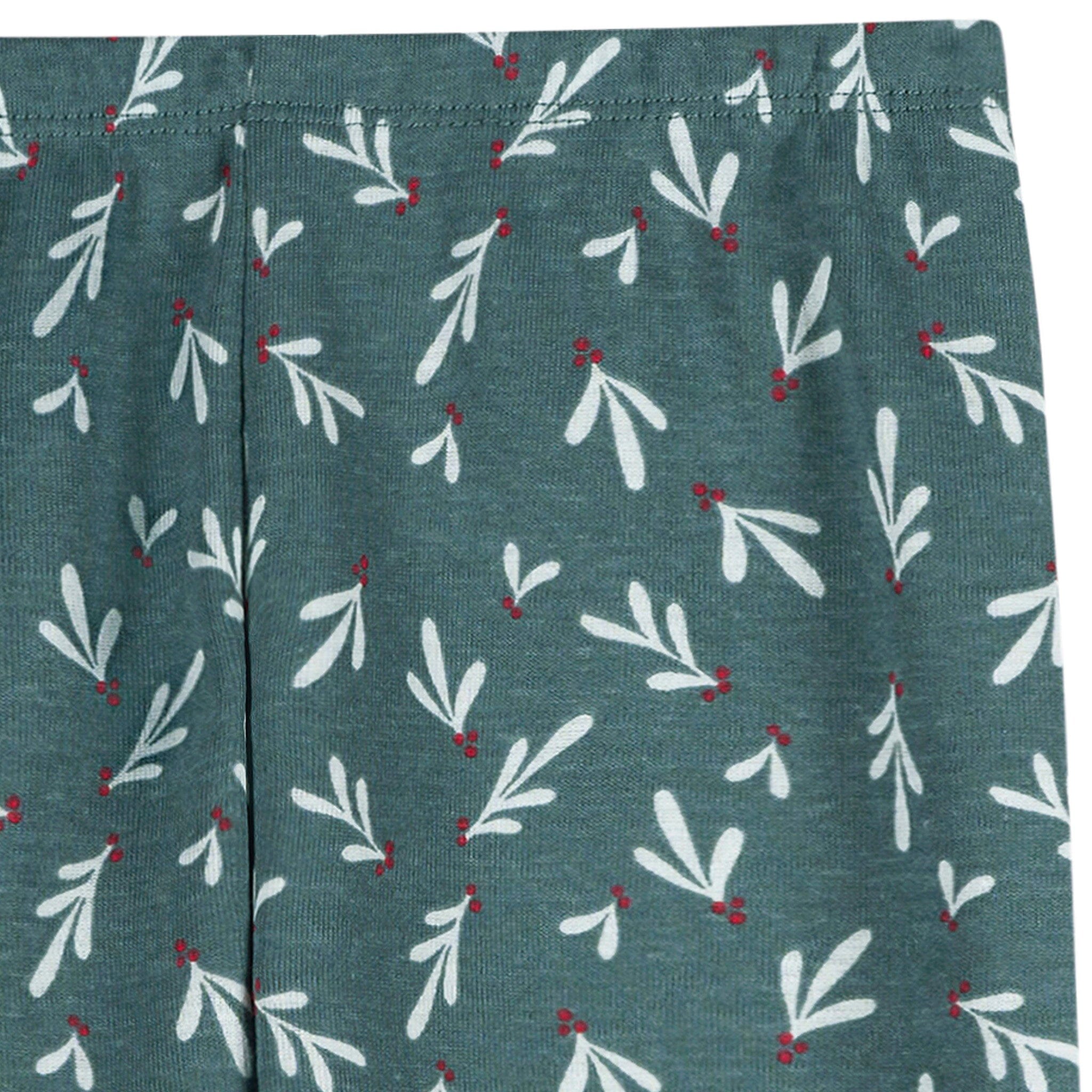 2-Piece Infant & Toddler Girls Mistletoe Snug Fit Pajama Set - Image 8