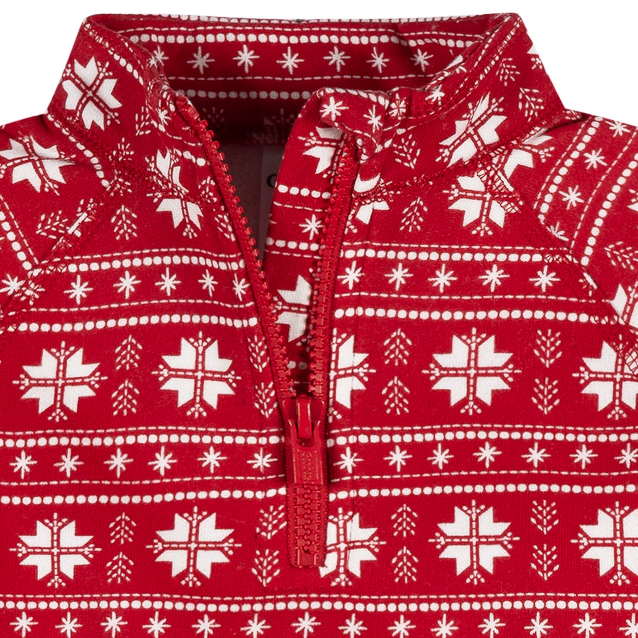 2-Piece Infant & Toddler Boys Red Snowflakes Fleece Top and Pants - Image 5