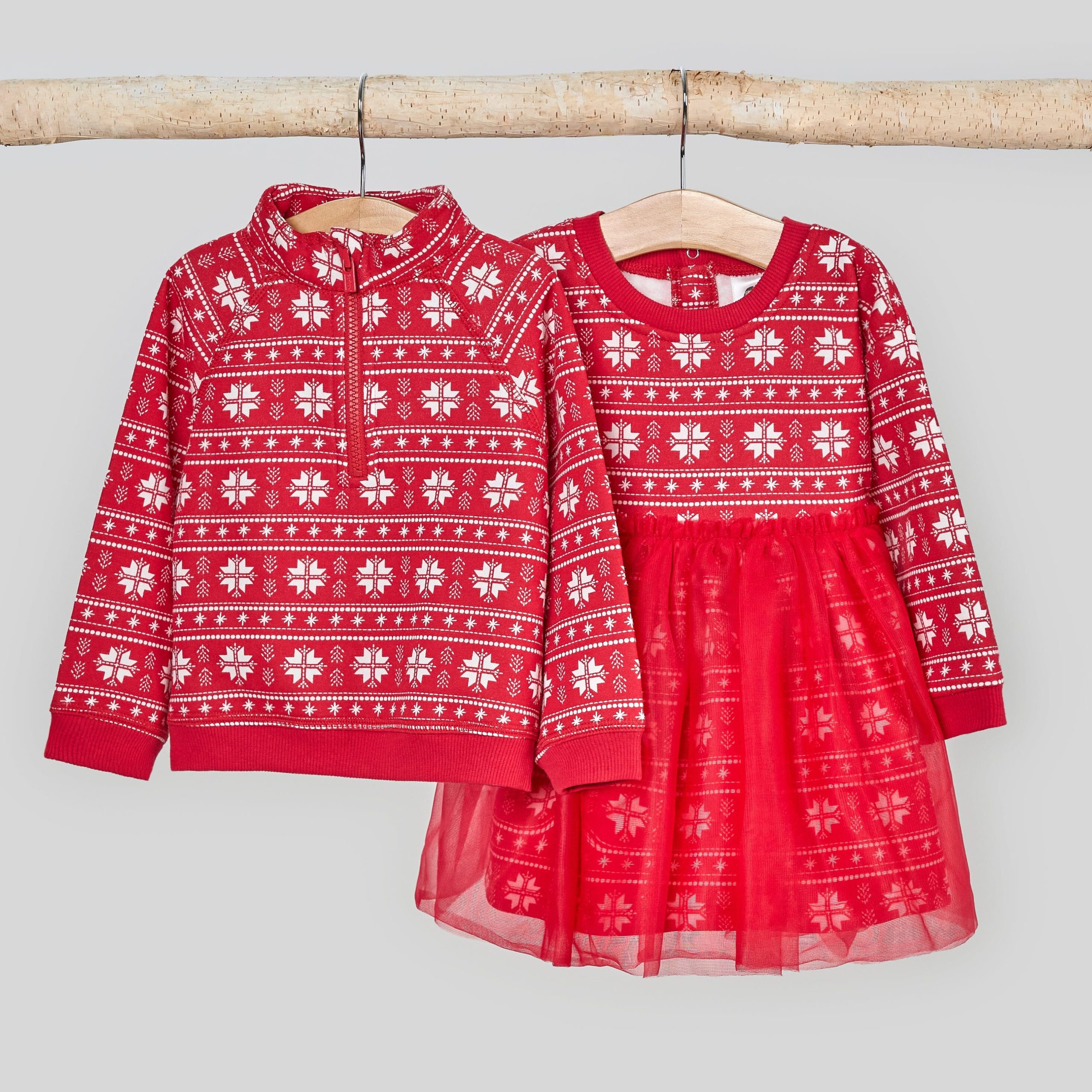 Baby Girls Red Snowflakes Tulle Dress - Image 2