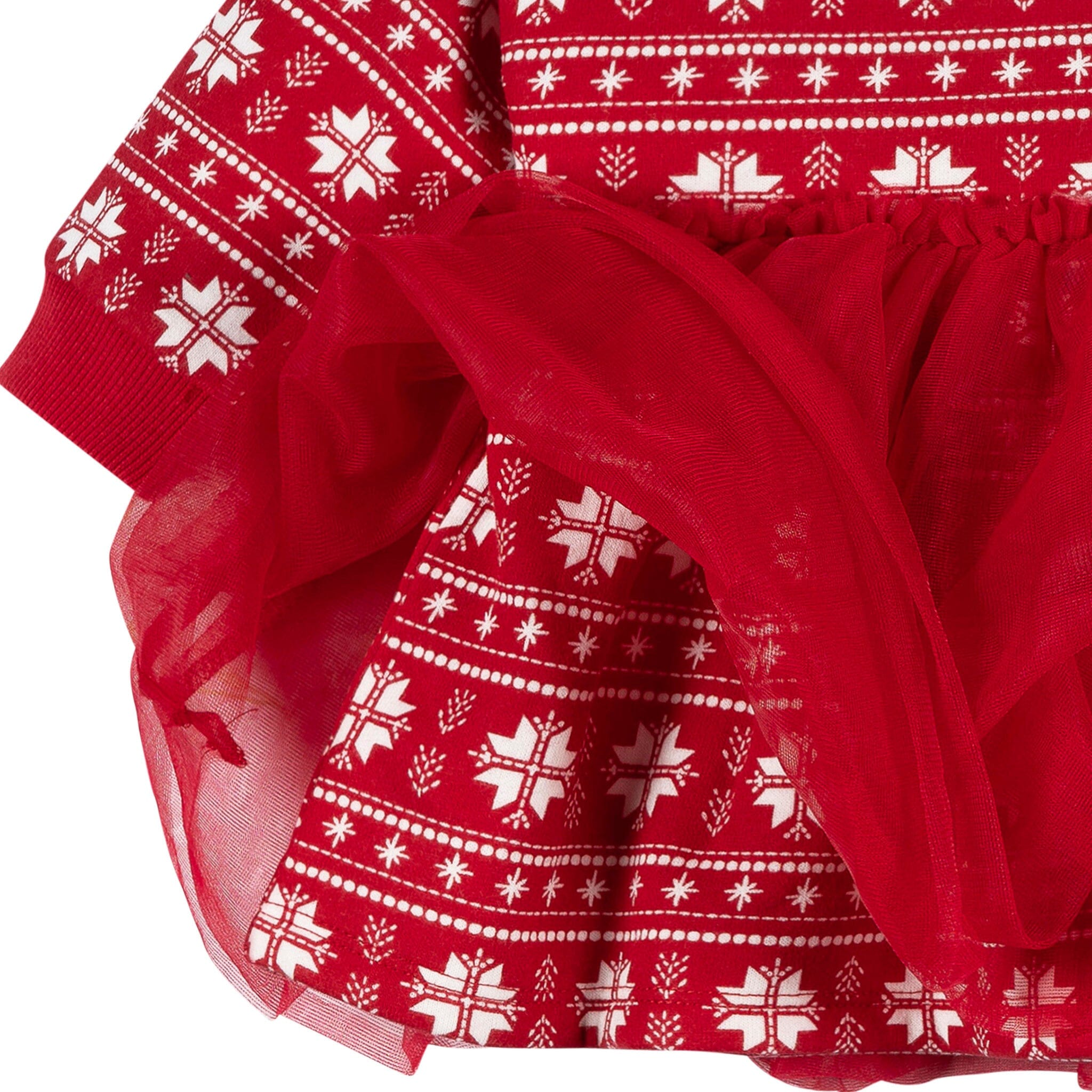 Baby Girls Red Snowflakes Tulle Dress - Image 3