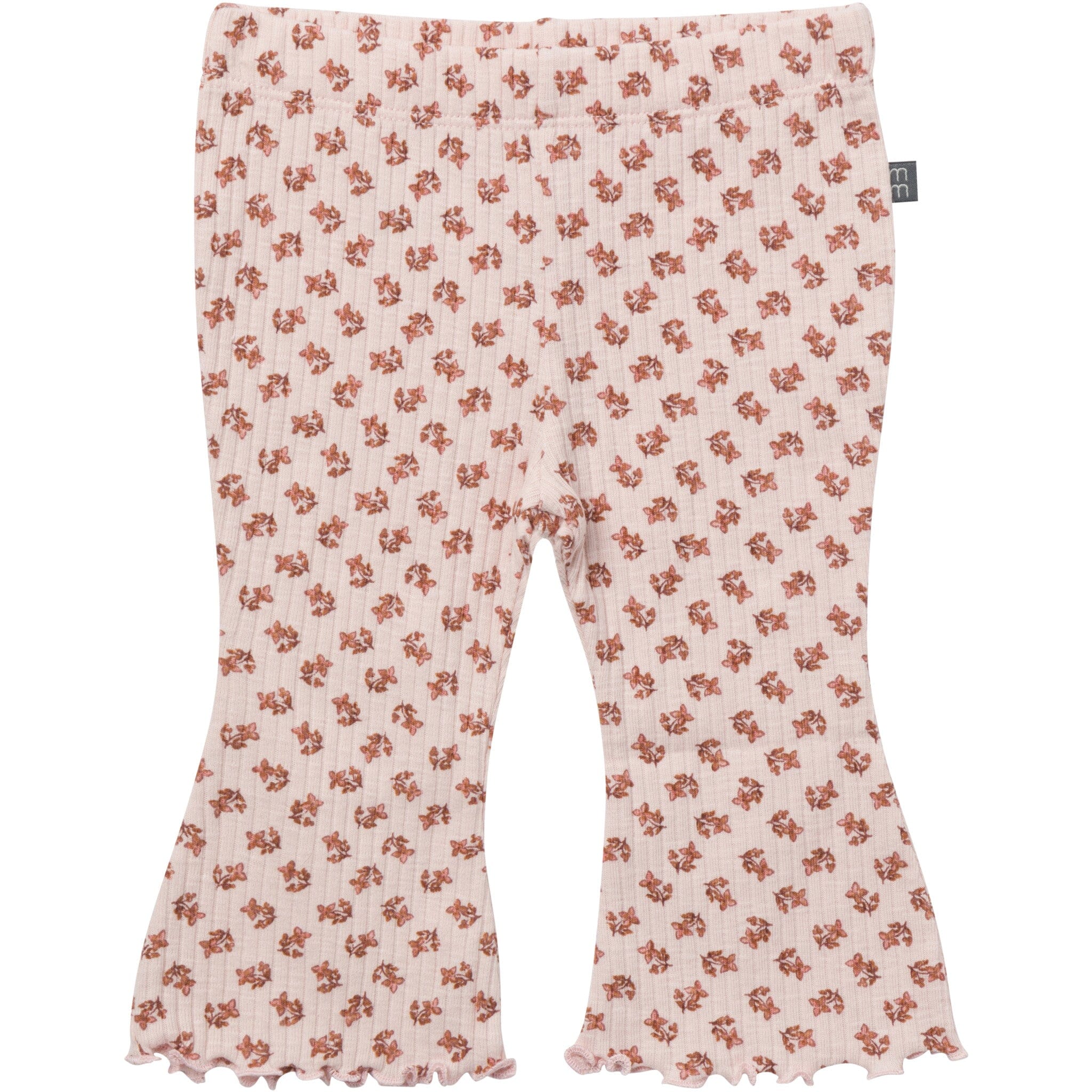 4-Piece Baby Girls Pink Petite Ditsy Henley Ruffle Tops and Pants Set - Image 9