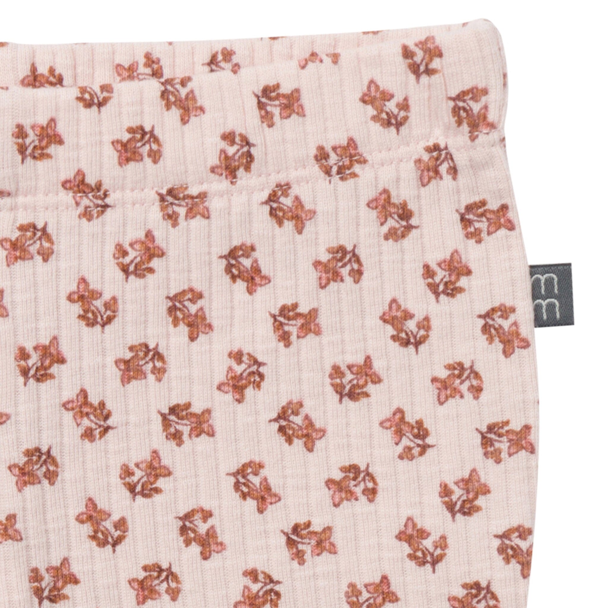 4-Piece Baby Girls Pink Petite Ditsy Henley Ruffle Tops and Pants Set - Image 10