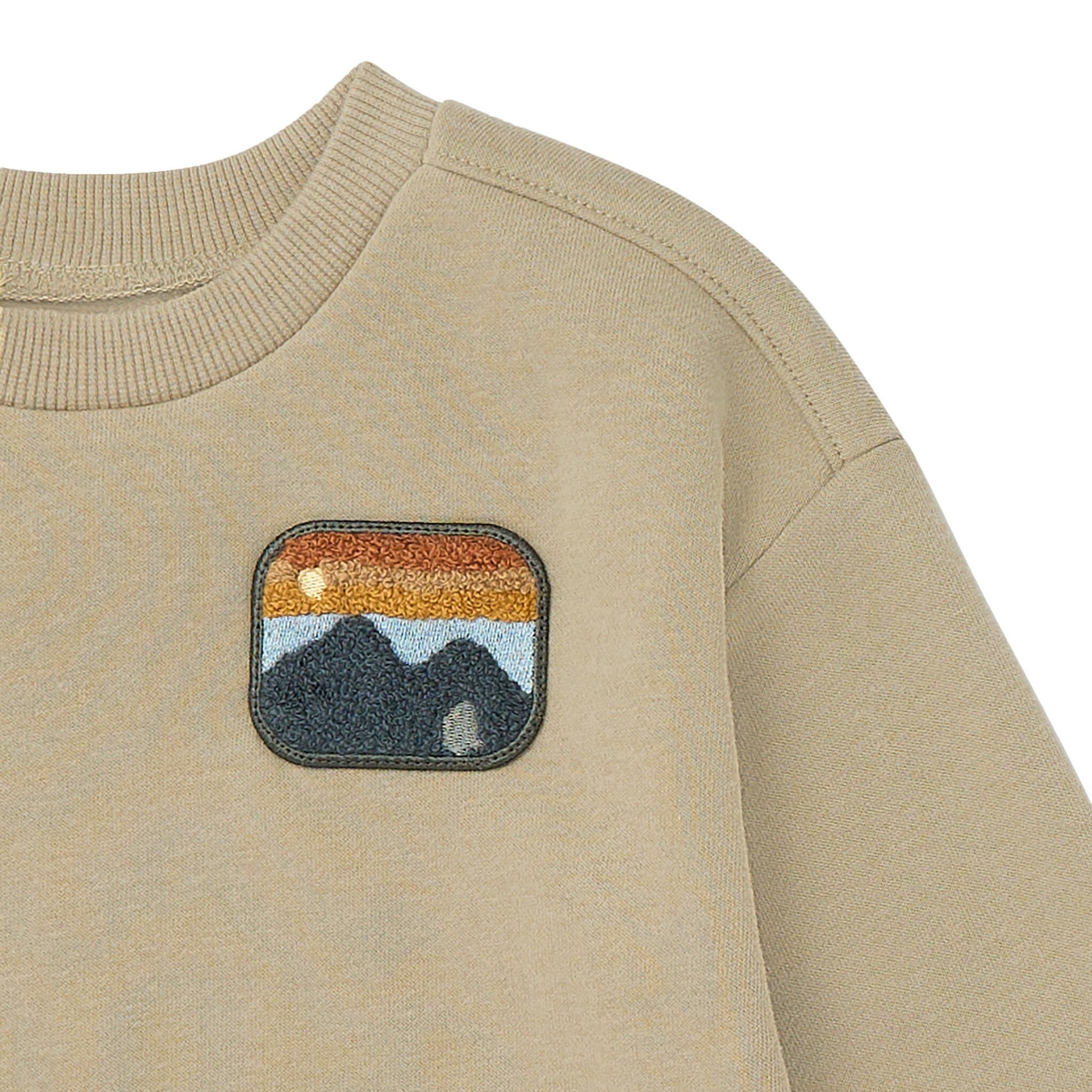 2-Piece Boys Olive Mountain Sweatshirt and Jogger Set - Image 5
