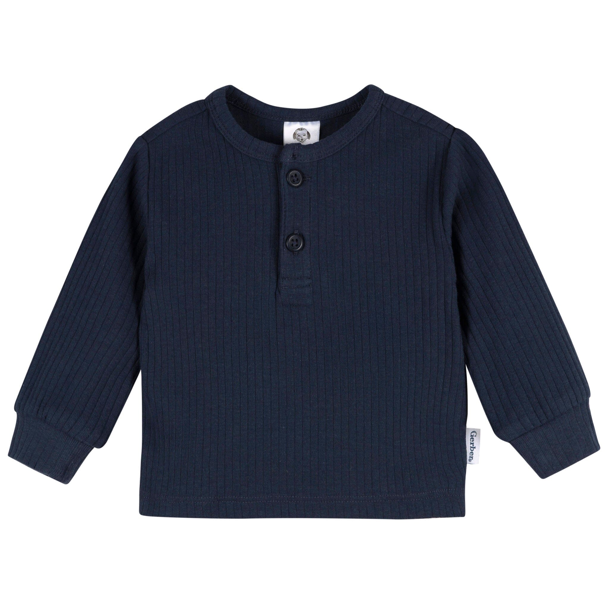 2-Piece Baby Boys Navy Top and Active Pant Set - Image 2