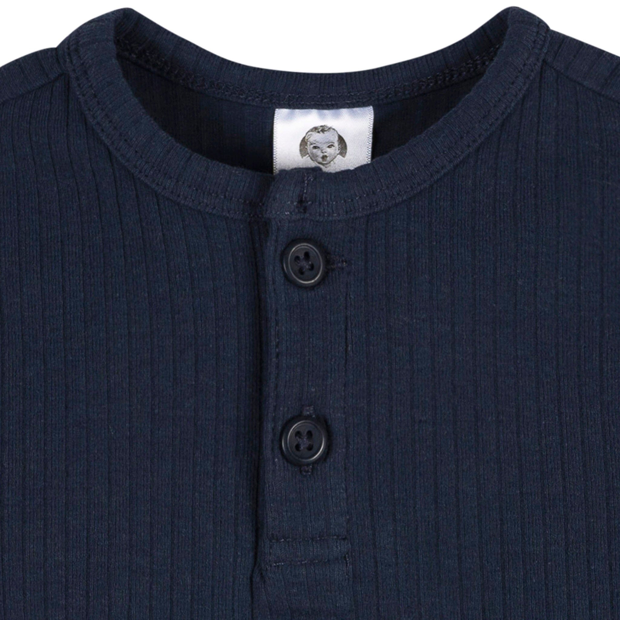 2-Piece Baby Boys Navy Top and Active Pant Set - Image 3