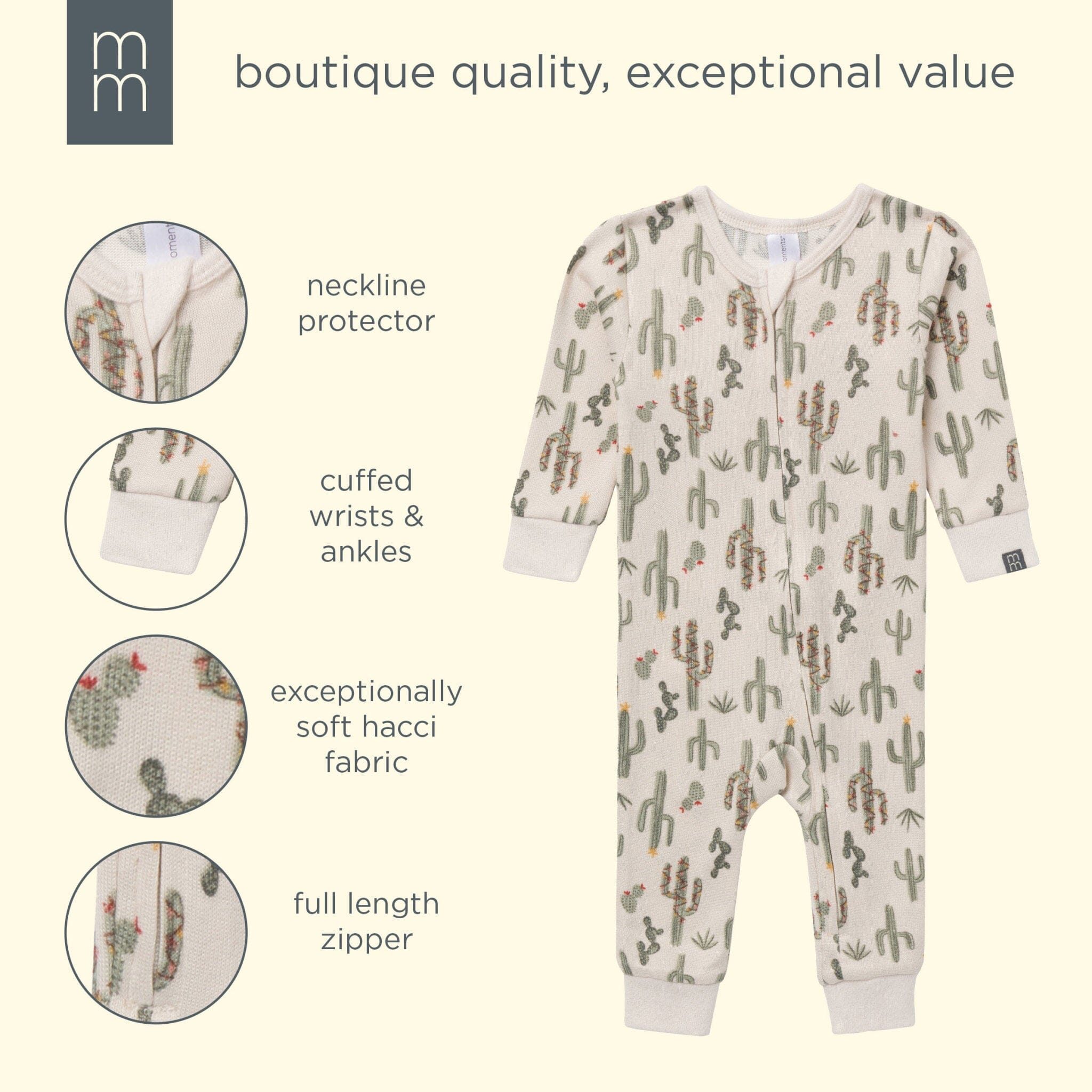 Baby & Toddler Neutral Christmas Cactus Snug Fit Footless Pajamas - Image 4