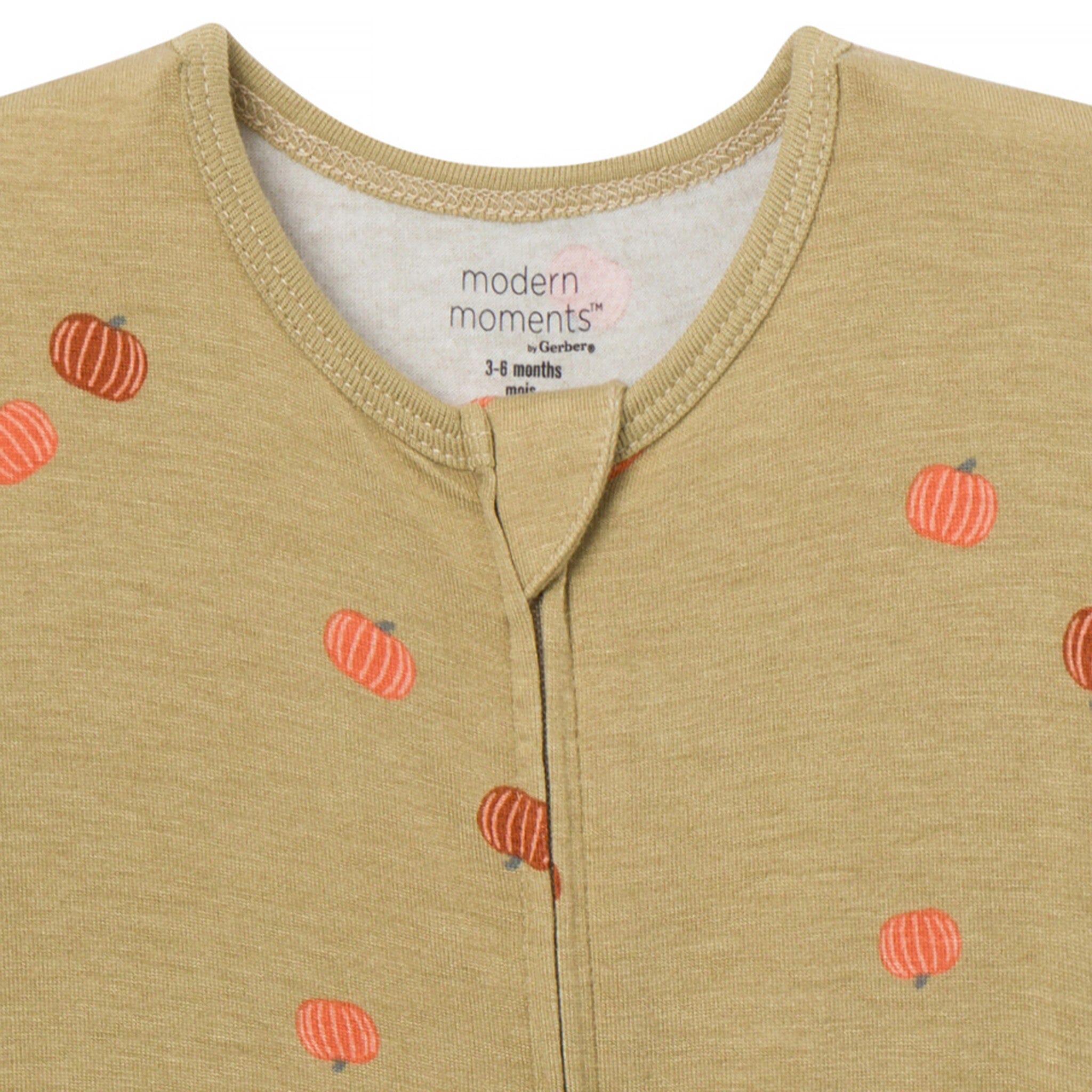 Baby & Toddler Neutral Pumpkin Patch Viscose Snug Fit Footless Pajamas - Image 2