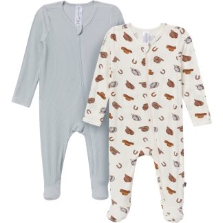 2-Pack Baby Boys Western Sleep 'N Plays with Mitten Cuffs