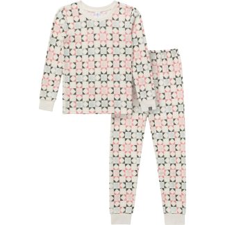 2-Piece Girls Mosaic Snug Fit Pajama Set