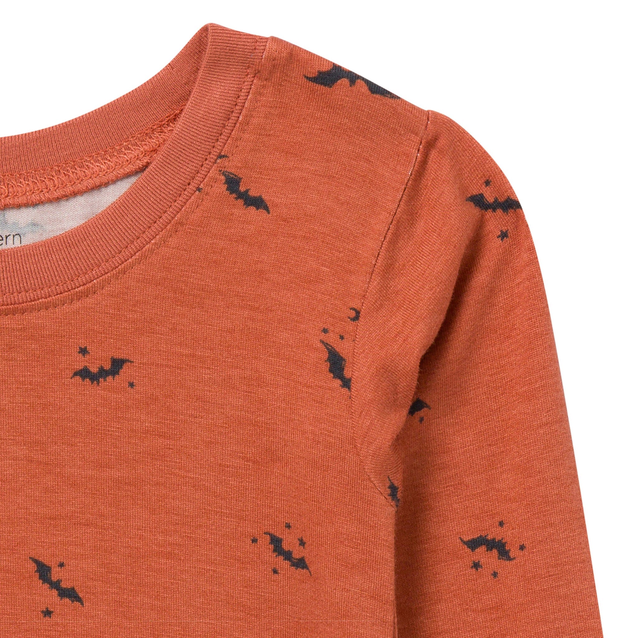 2-Piece Neutral Autumn Bats Snug Fit Pajama Set - Image 3