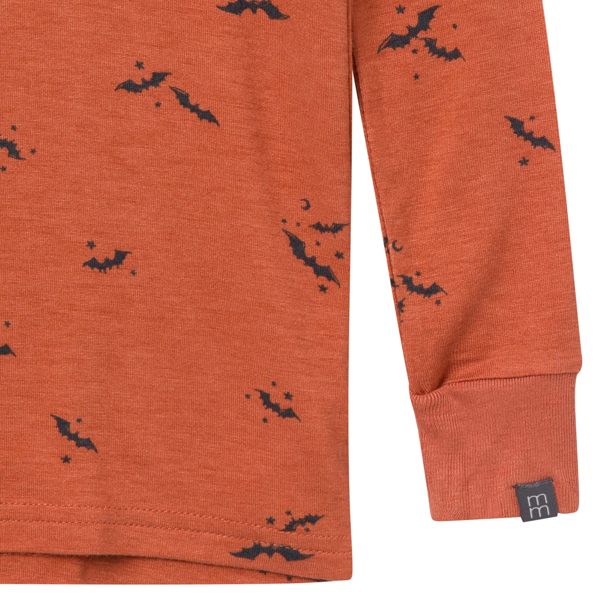 2-Piece Neutral Autumn Bats Snug Fit Pajama Set - Image 4