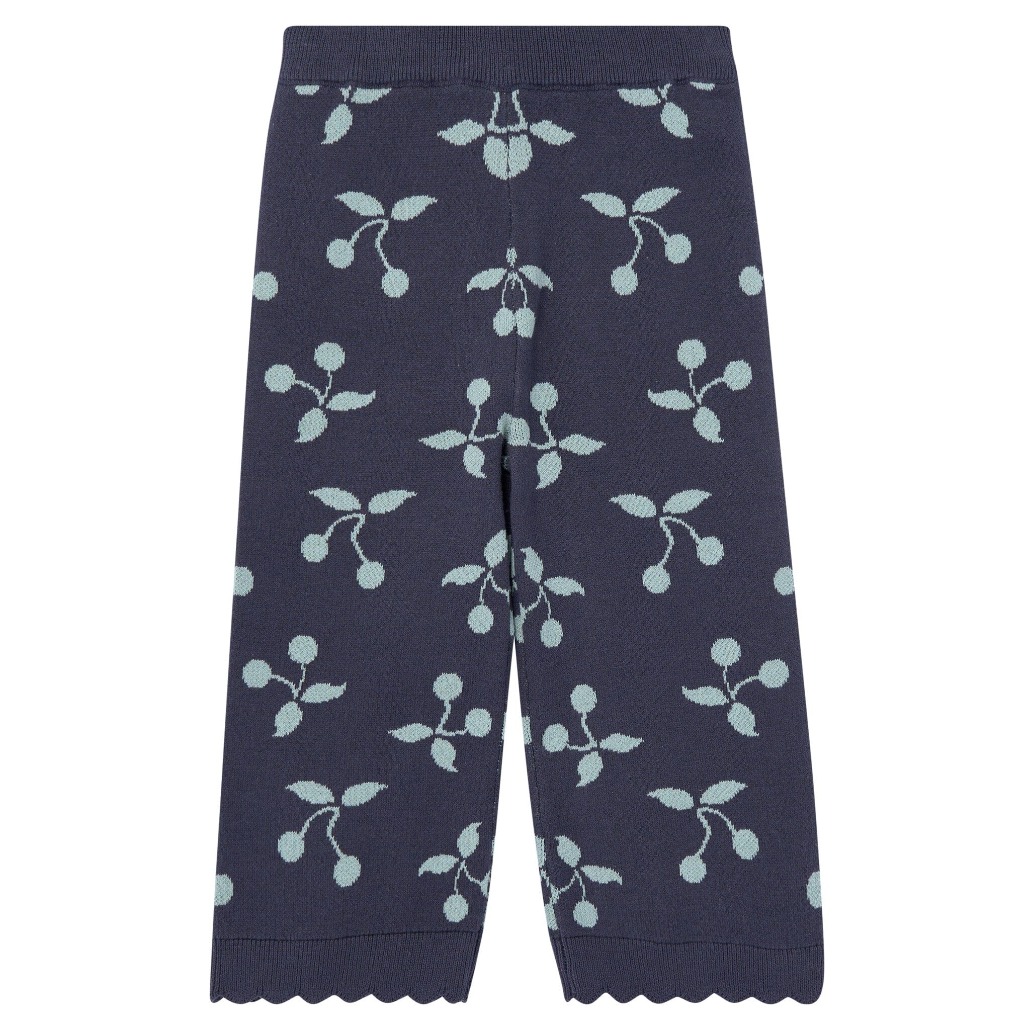 2-Piece Infant & Toddler Girls Blue Cherry Sweater and Pant Set - Image 5