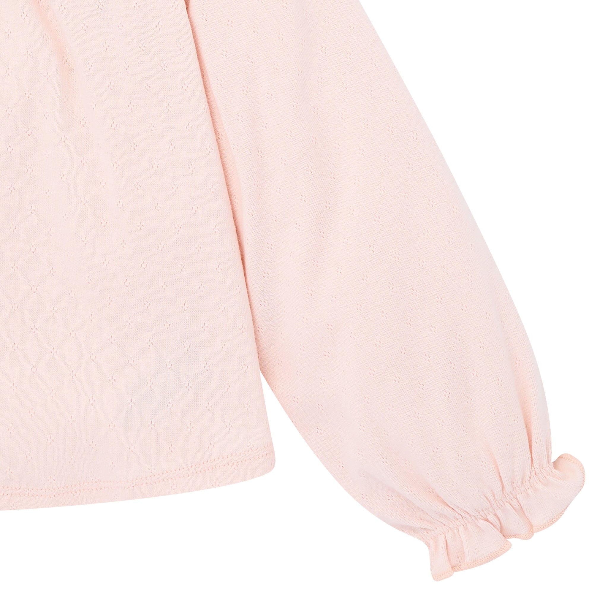 4-Piece Girls Rose Henley Tops and Paperbag Pants Set - Image 4
