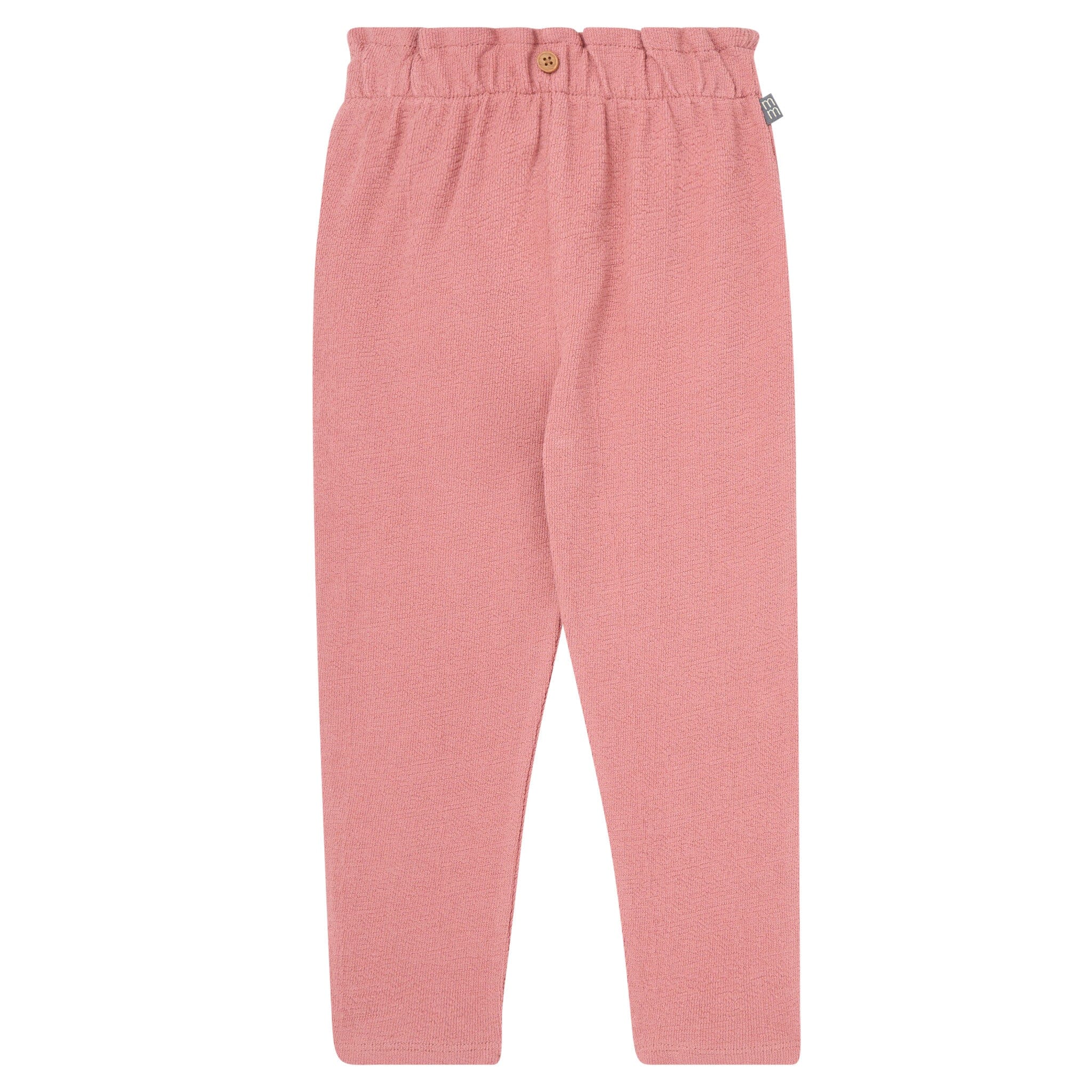 4-Piece Girls Rose Henley Tops and Paperbag Pants Set - Image 9