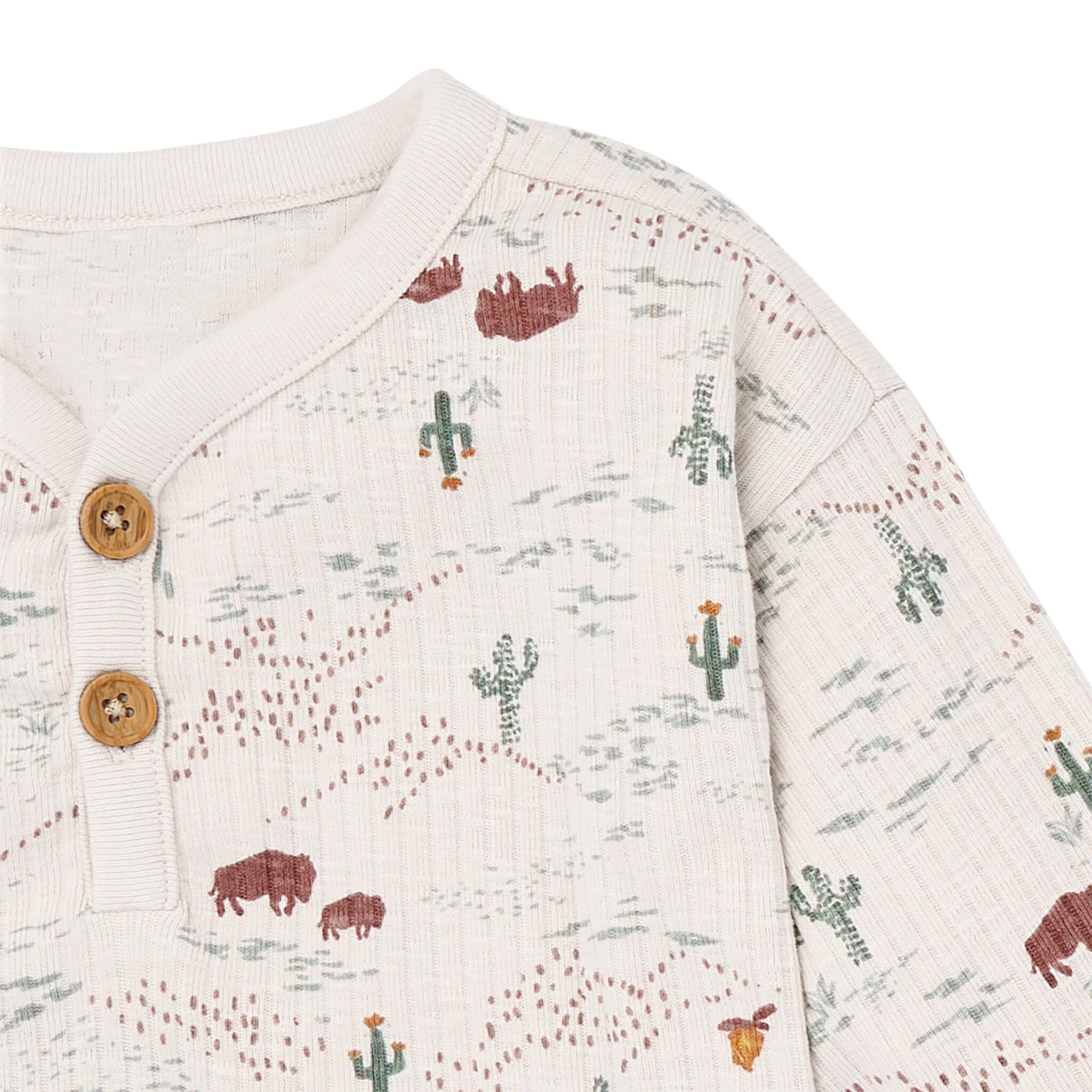4-Piece Baby Boys Buffalo Desert Henley Tops and Pants Set - Image 4