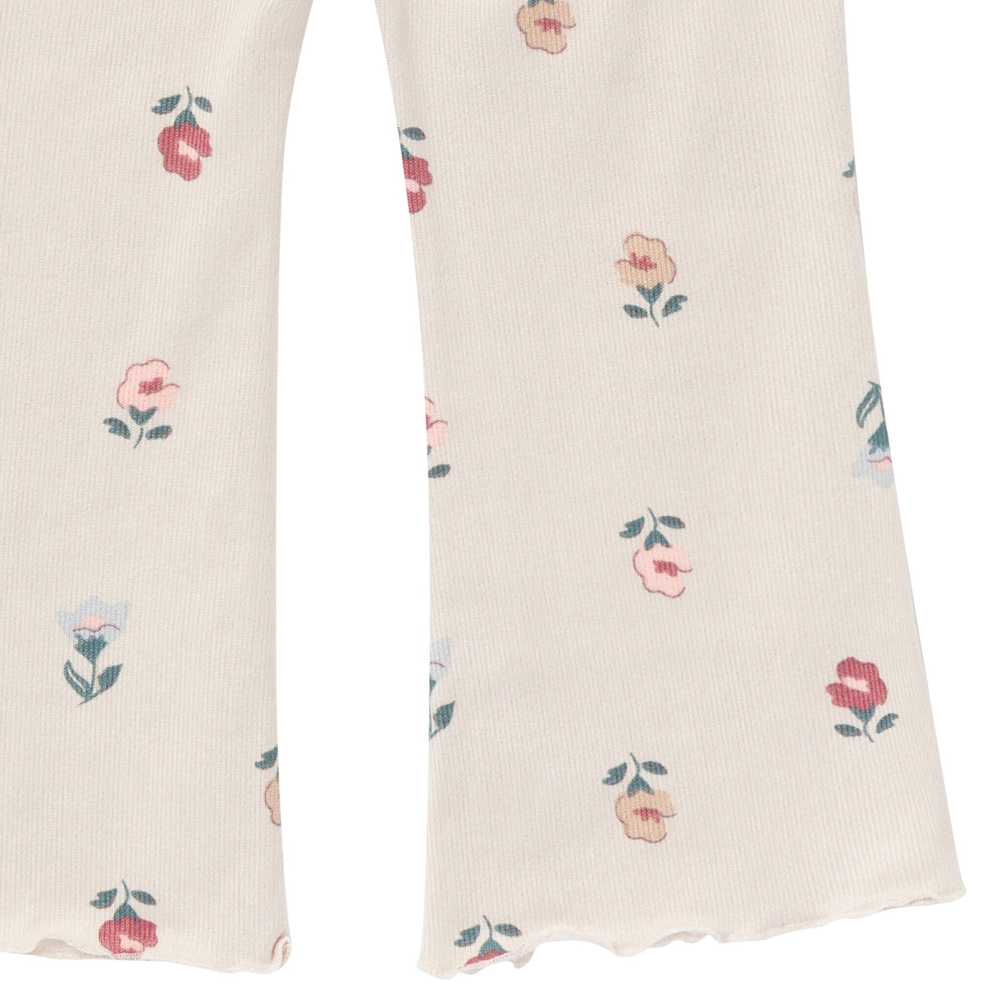 2-Piece Girls Small Flowers Ruffle Collar Top and Flare Pant Set - Image 10