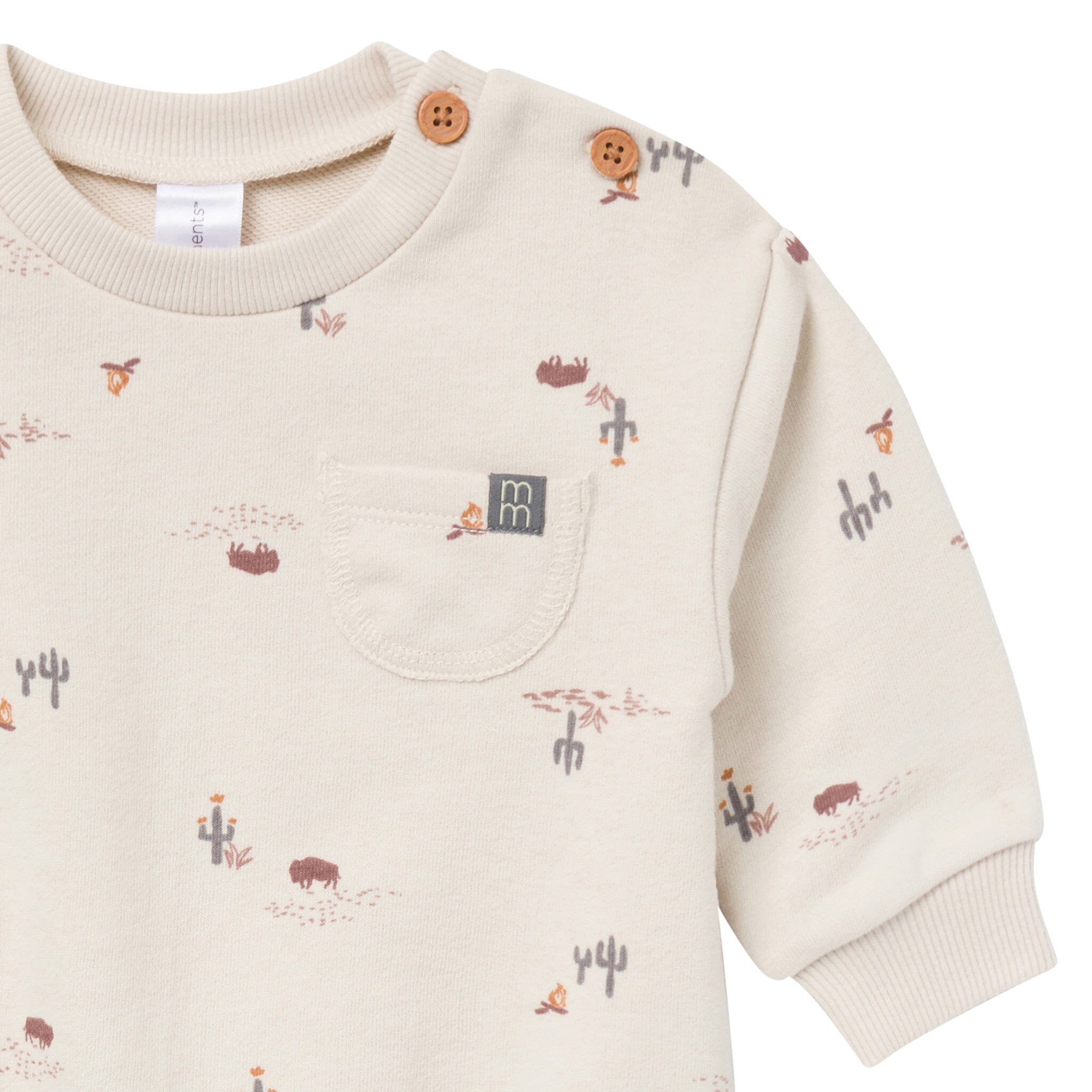 Baby Boys Buffalo Desert Bubble Romper - Image 3
