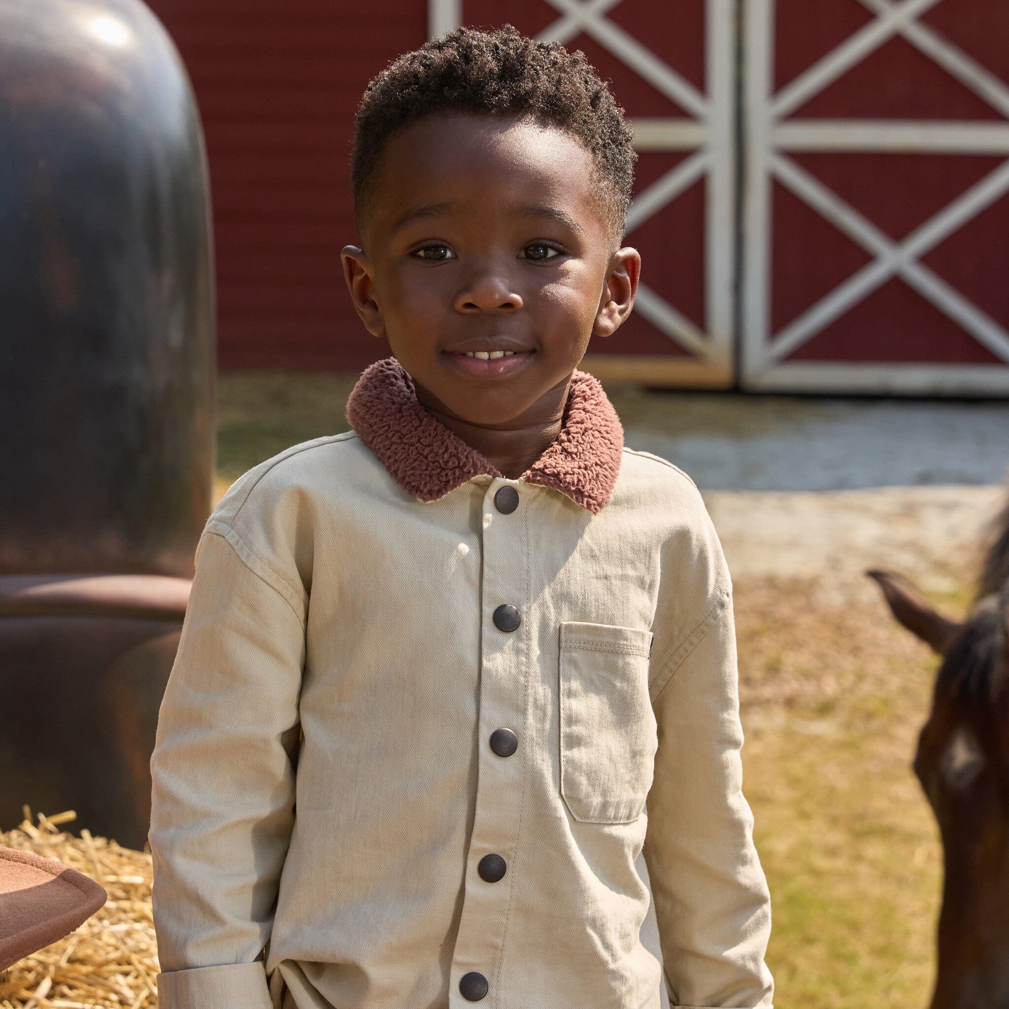 Boys Oyster Herringbone Shacket - Image 2
