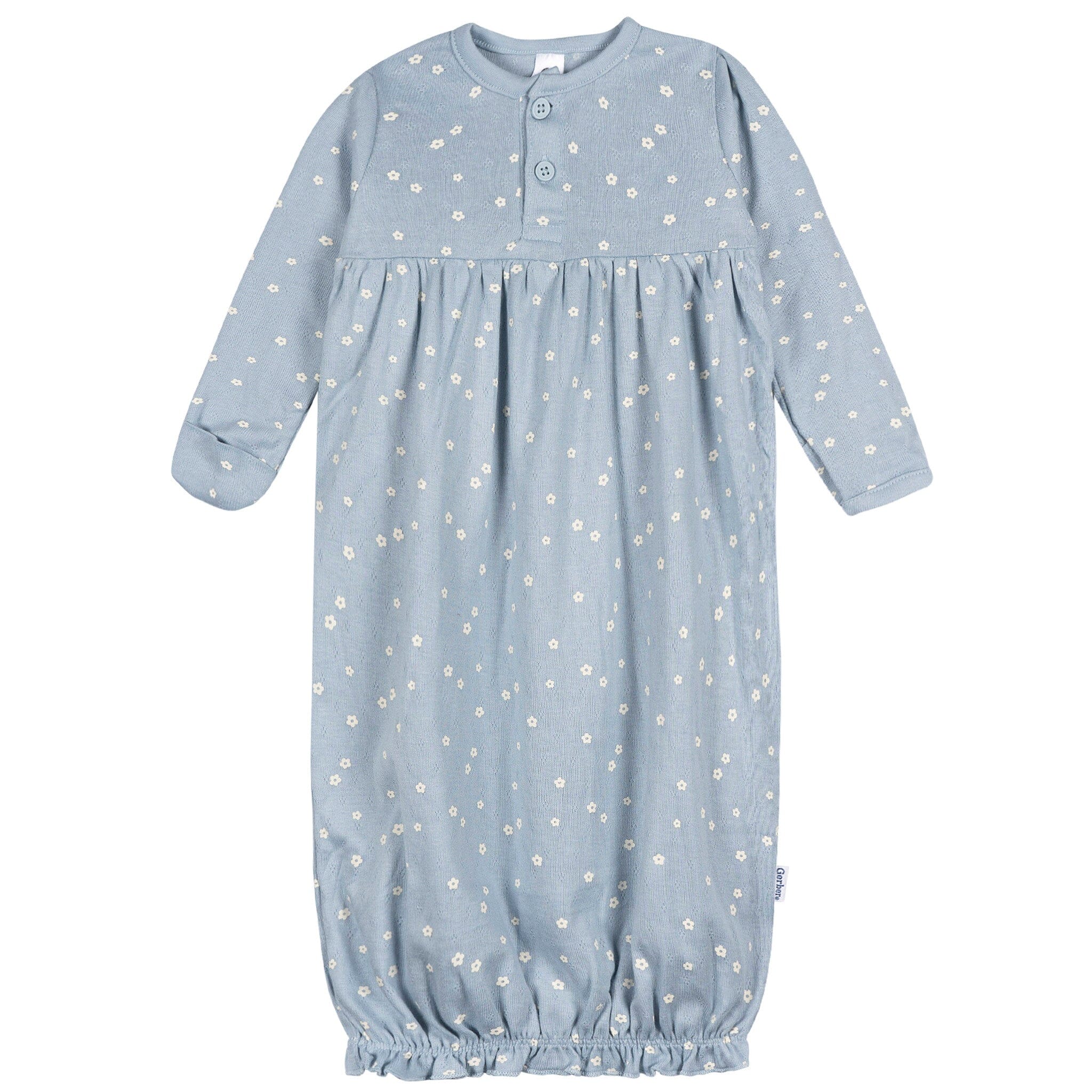 3-Piece Baby Girls Retro Floral Gown Set - Image 5