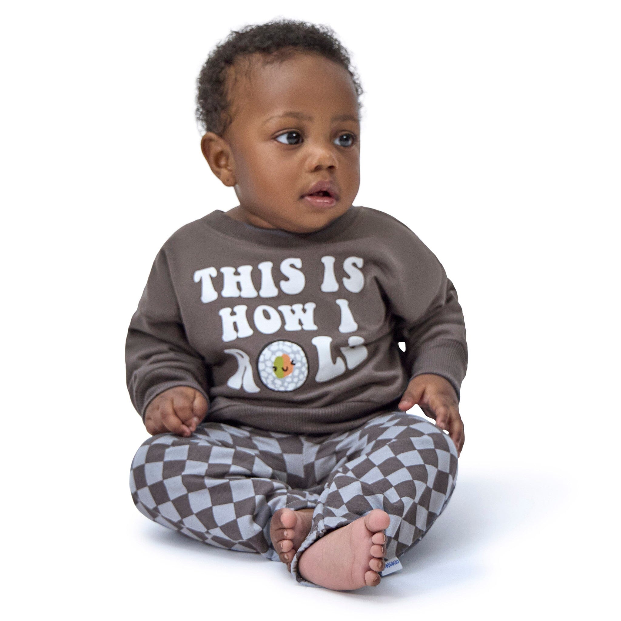 2-Piece Baby Neutral Sushi Roll Sweatshirt Set - Image 2