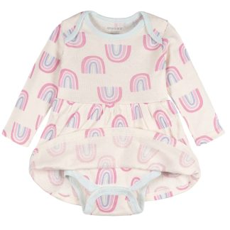 Baby Girls Ivory Rainbow Bodysuit Dress