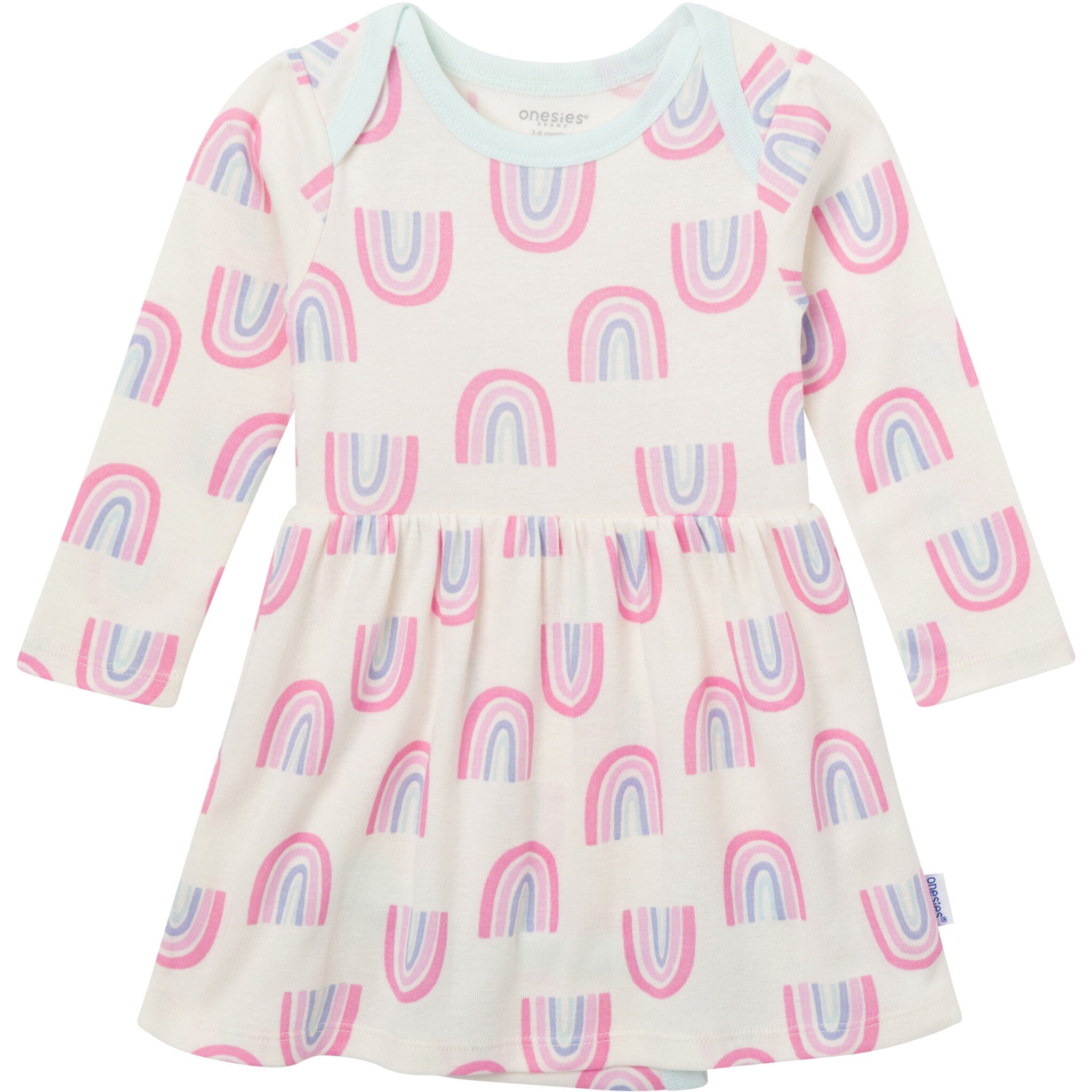Baby Girls Ivory Rainbow Bodysuit Dress - Image 2