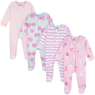 4-Pack Baby Girls Dessert Sleep 'N Play