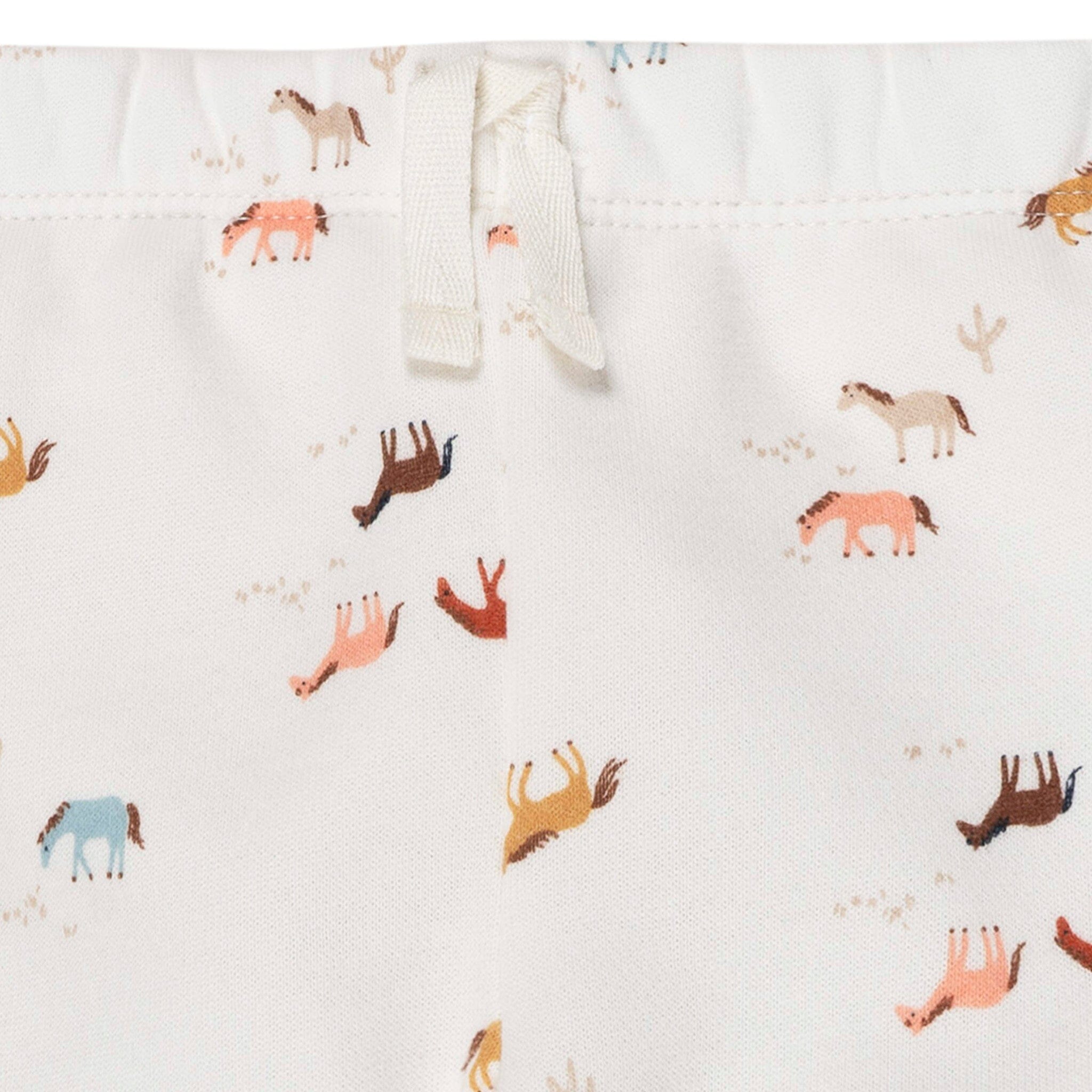 2-Piece Baby & Toddler Girls Colorful Horses Sweatshirt & Pant Set - Image 7