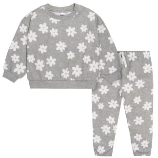 2-Piece Baby & Toddler Girls Big Daisies Sweatshirt & Pant Set