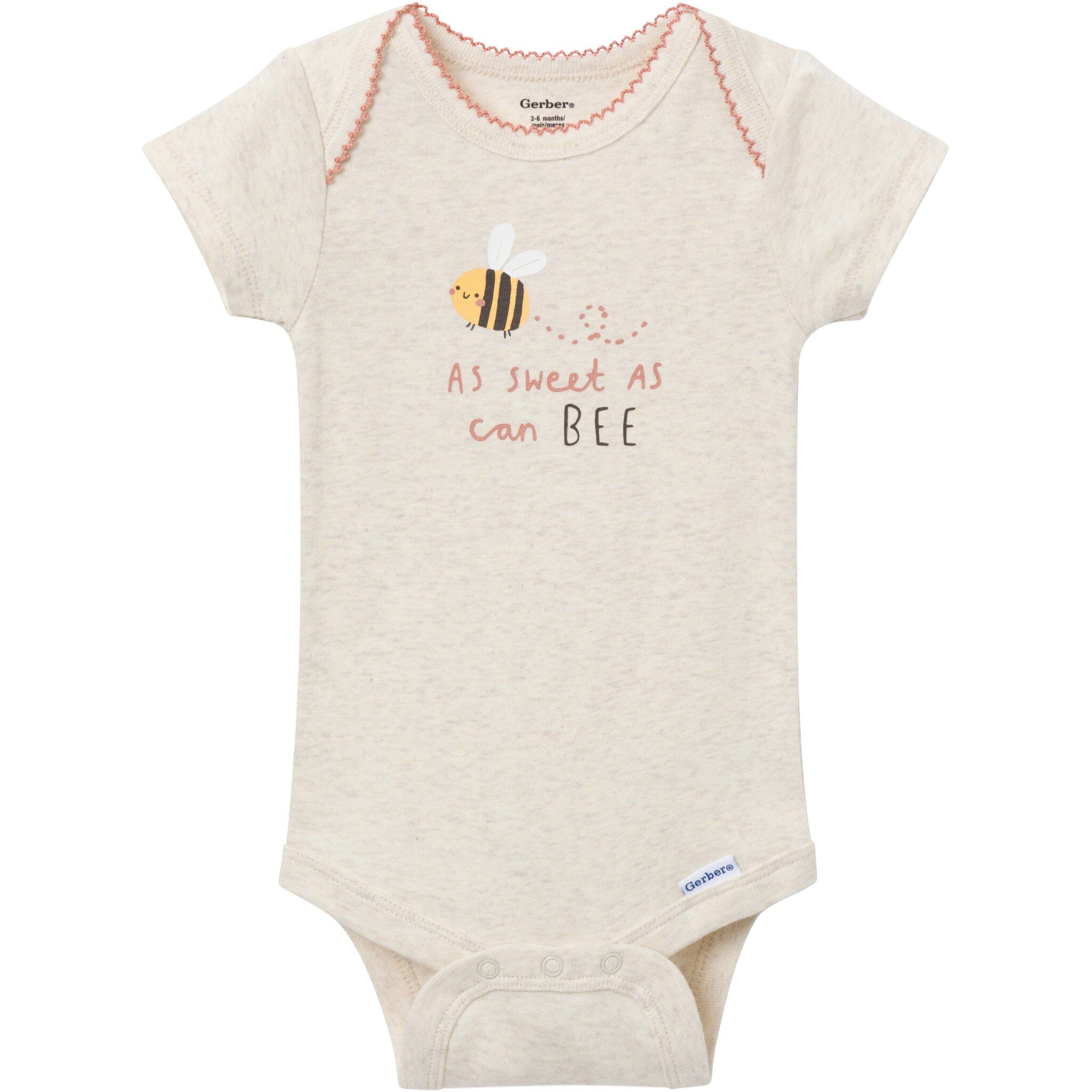 3-Pack Baby Girls Sweet Little Bee Short Sleeve Onesies® Bodysuits - Image 2