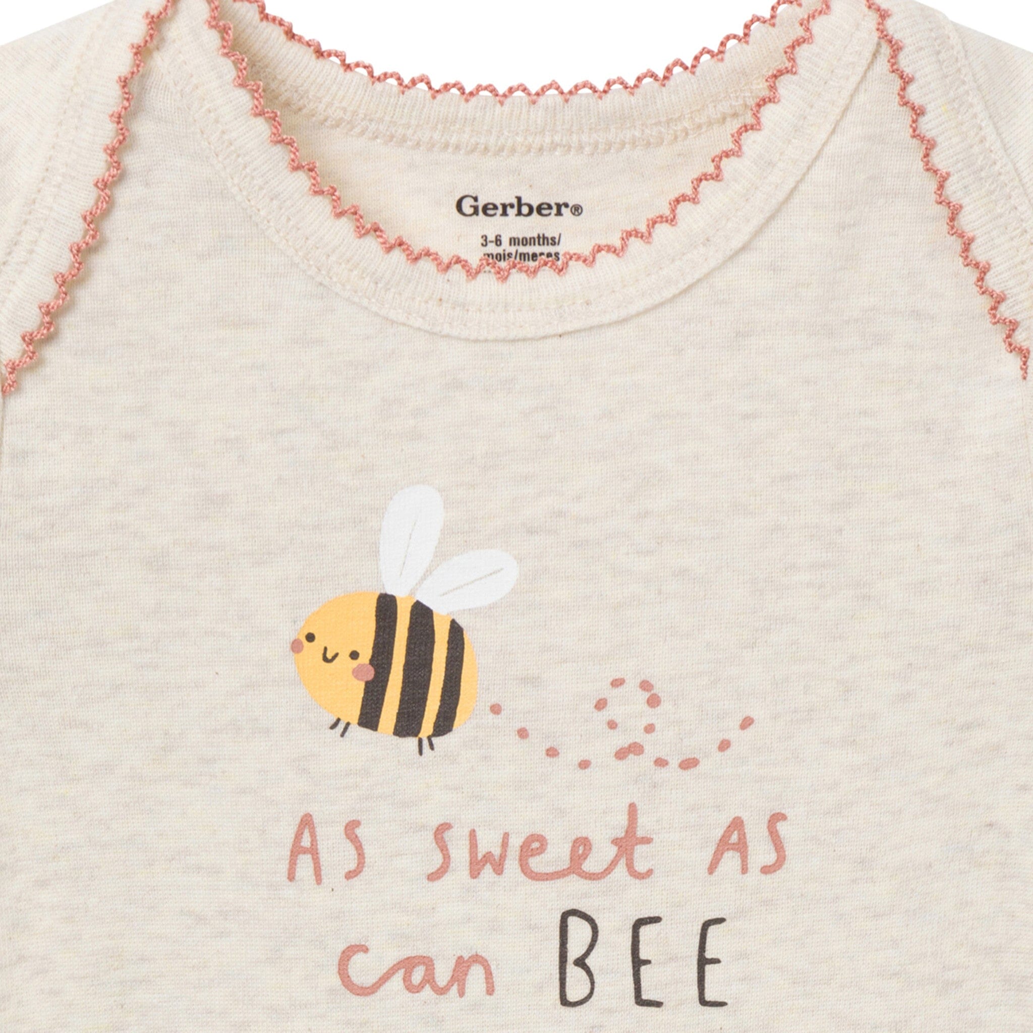 3-Pack Baby Girls Sweet Little Bee Short Sleeve Onesies® Bodysuits - Image 3