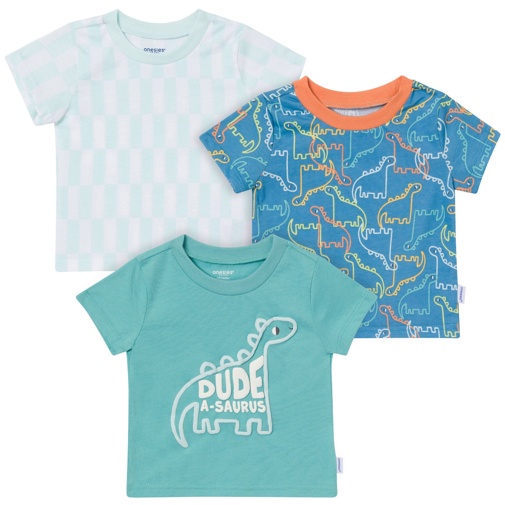 3-Pack Baby Boys Dino Tshirt