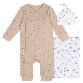 3-Piece Baby Neutral Safari Sleep Starters Gift Set